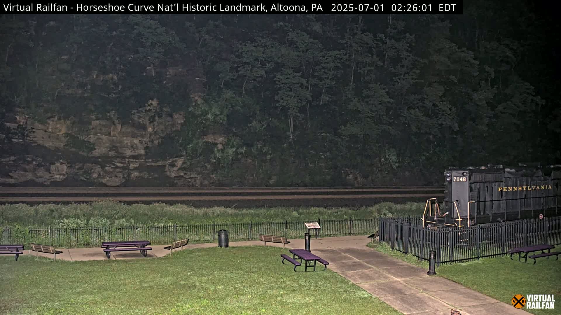 Altoona, The  Horseshoe Curve National Historic Landmark Railroad Live Cam - Altoona, Blair County, Pennsylvania, USA