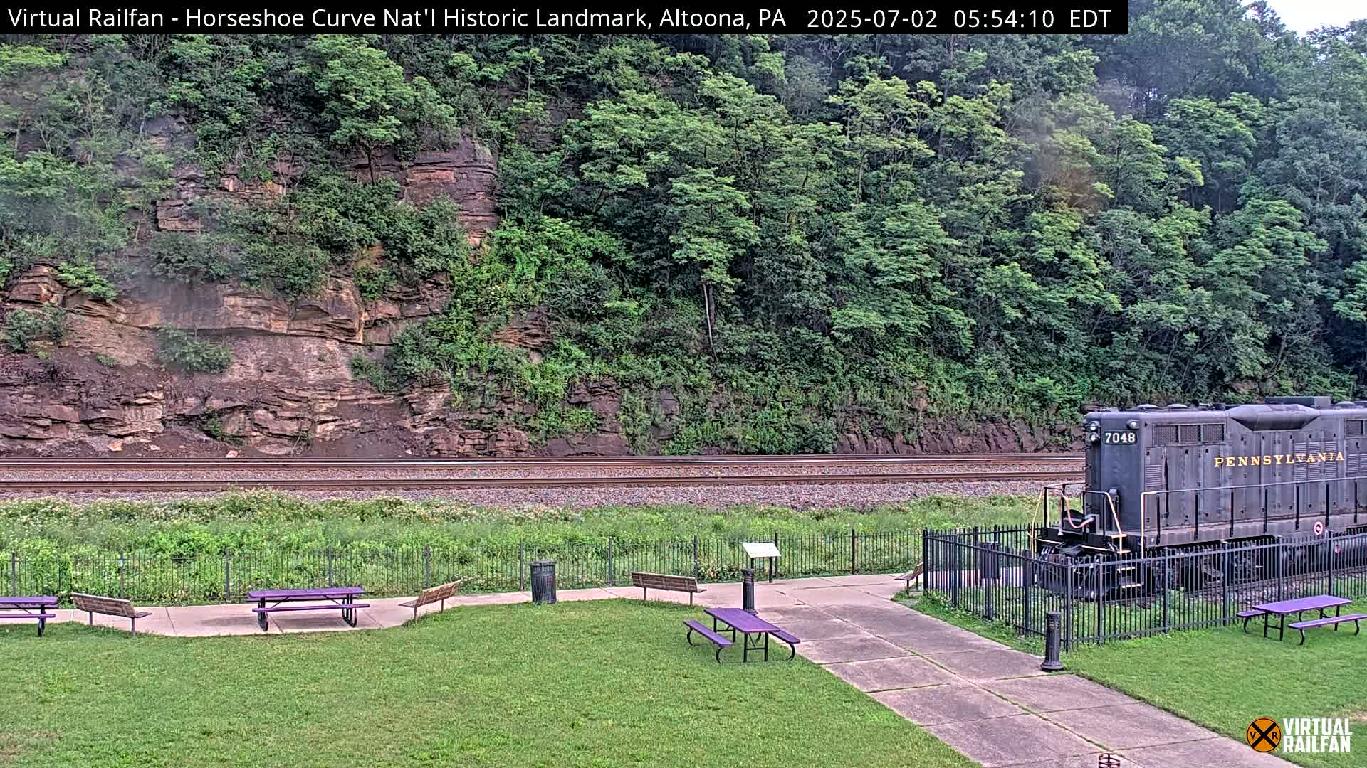 Altoona, The  Horseshoe Curve National Historic Landmark Railroad Live Cam - Altoona, Blair County, Pennsylvania, USA