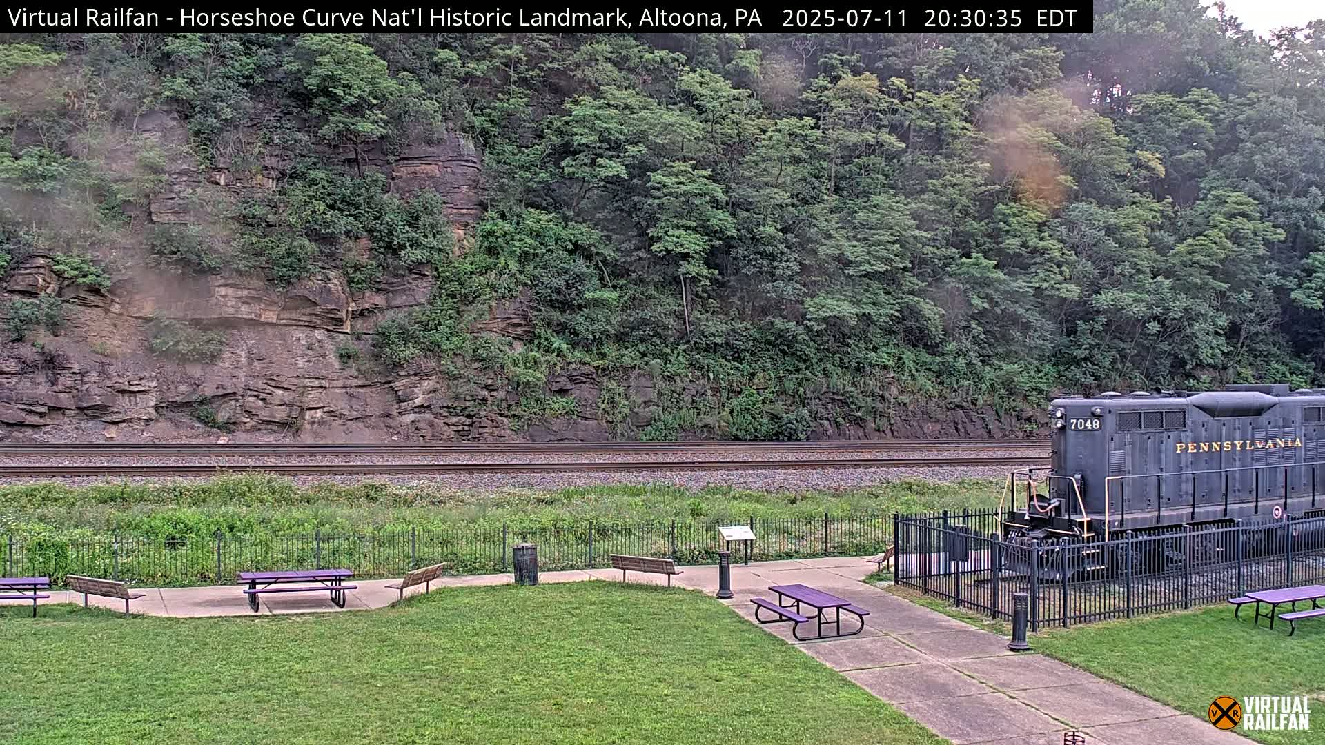 Altoona, The  Horseshoe Curve National Historic Landmark Railroad Live Cam - Altoona, Blair County, Pennsylvania, USA