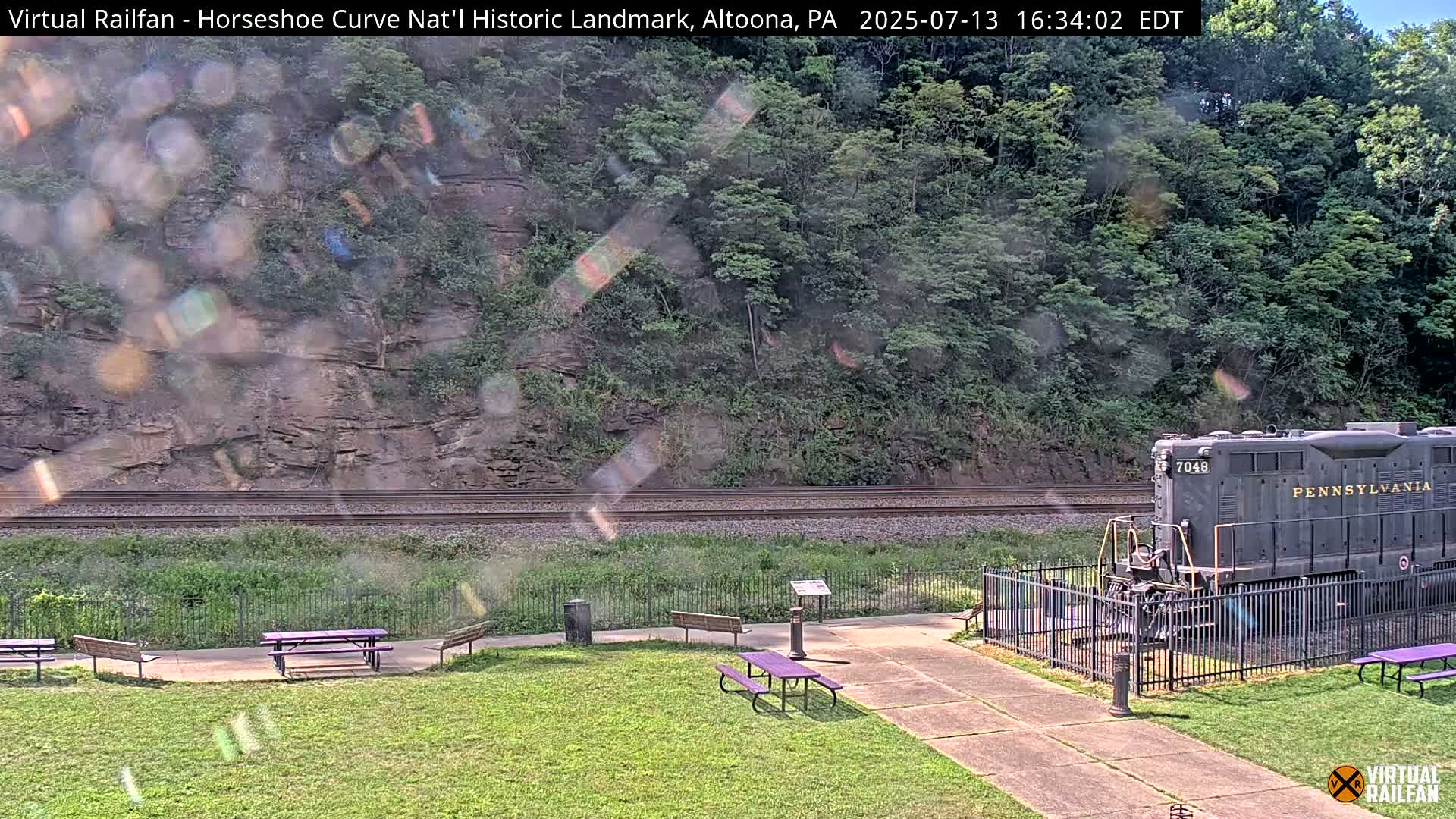 Altoona, The  Horseshoe Curve National Historic Landmark Railroad Live Cam - Altoona, Blair County, Pennsylvania, USA