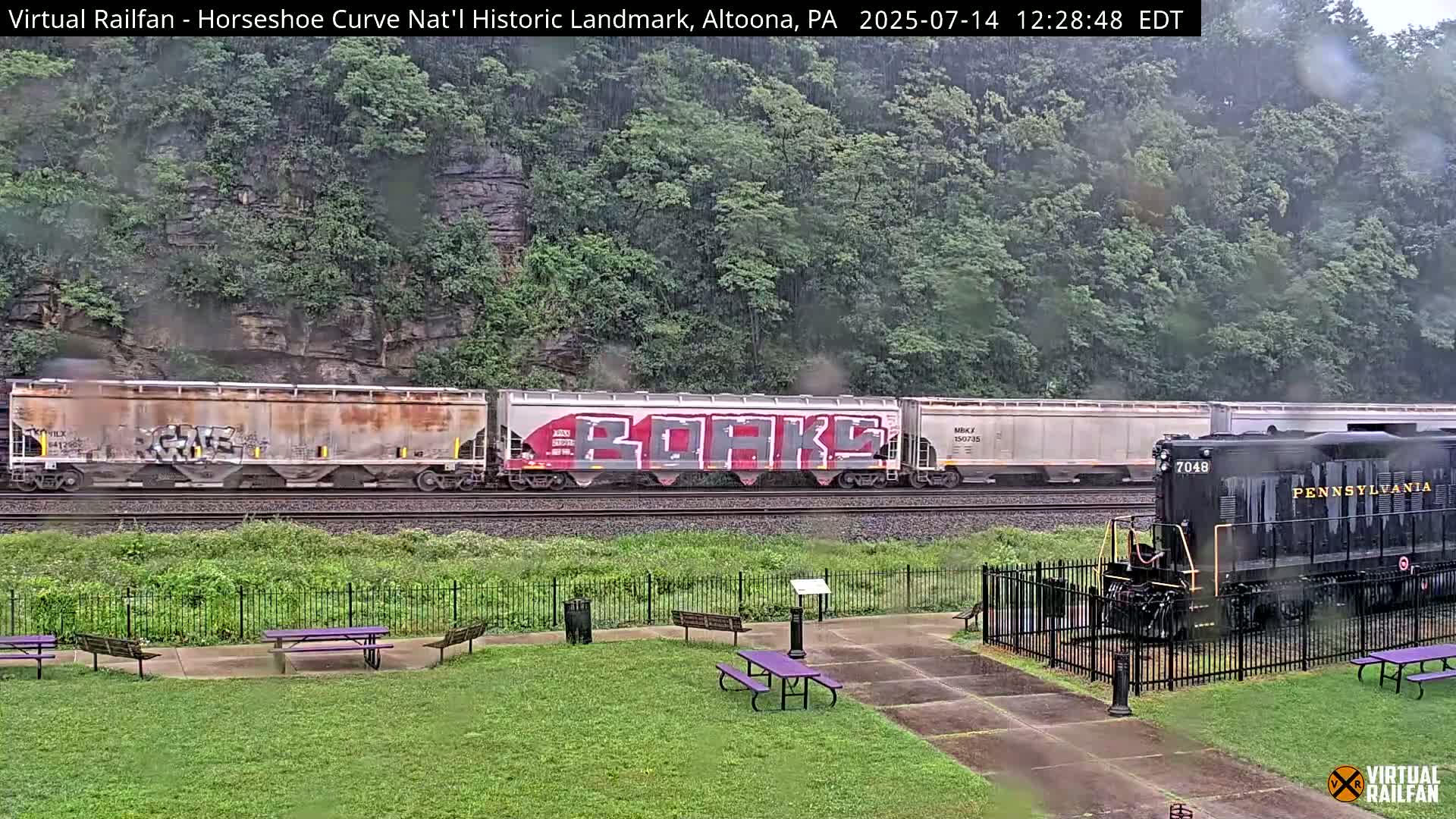 Altoona, The  Horseshoe Curve National Historic Landmark Railroad Live Cam - Altoona, Blair County, Pennsylvania, USA