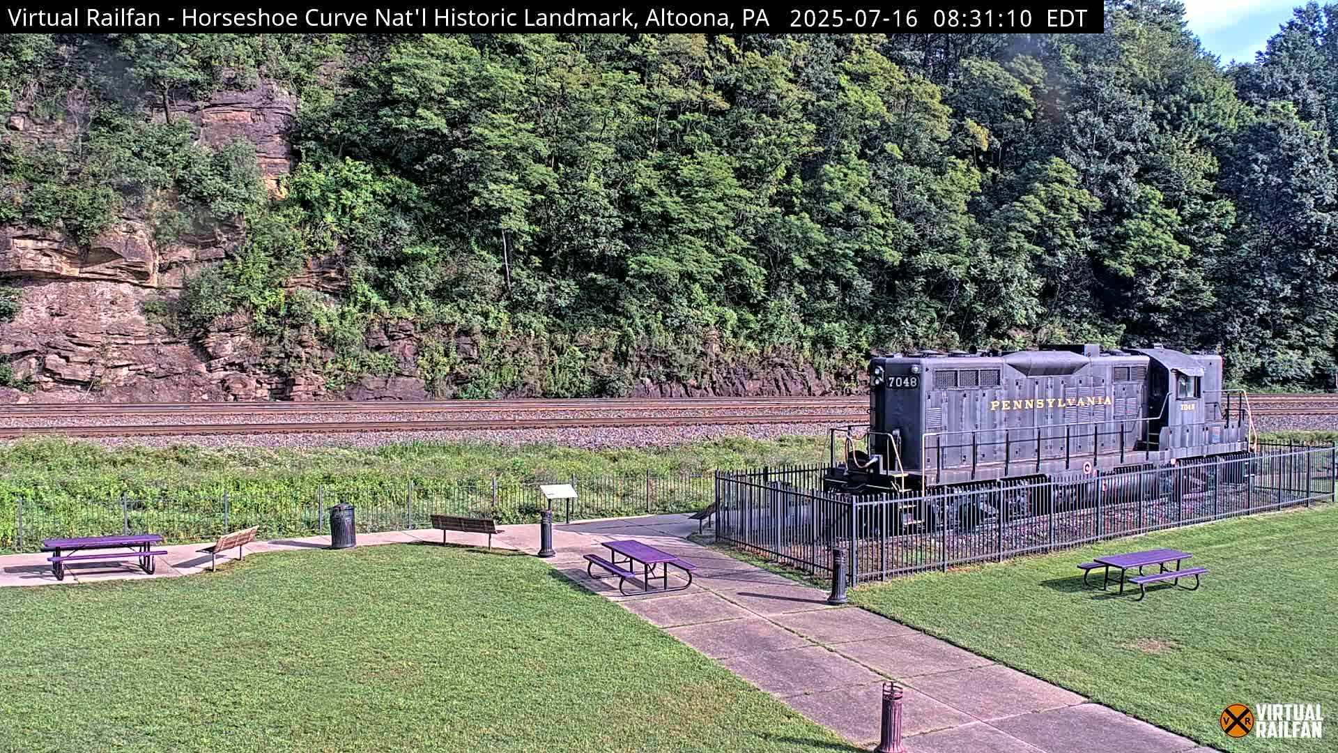 Altoona, The  Horseshoe Curve National Historic Landmark Railroad Live Cam - Altoona, Blair County, Pennsylvania, USA