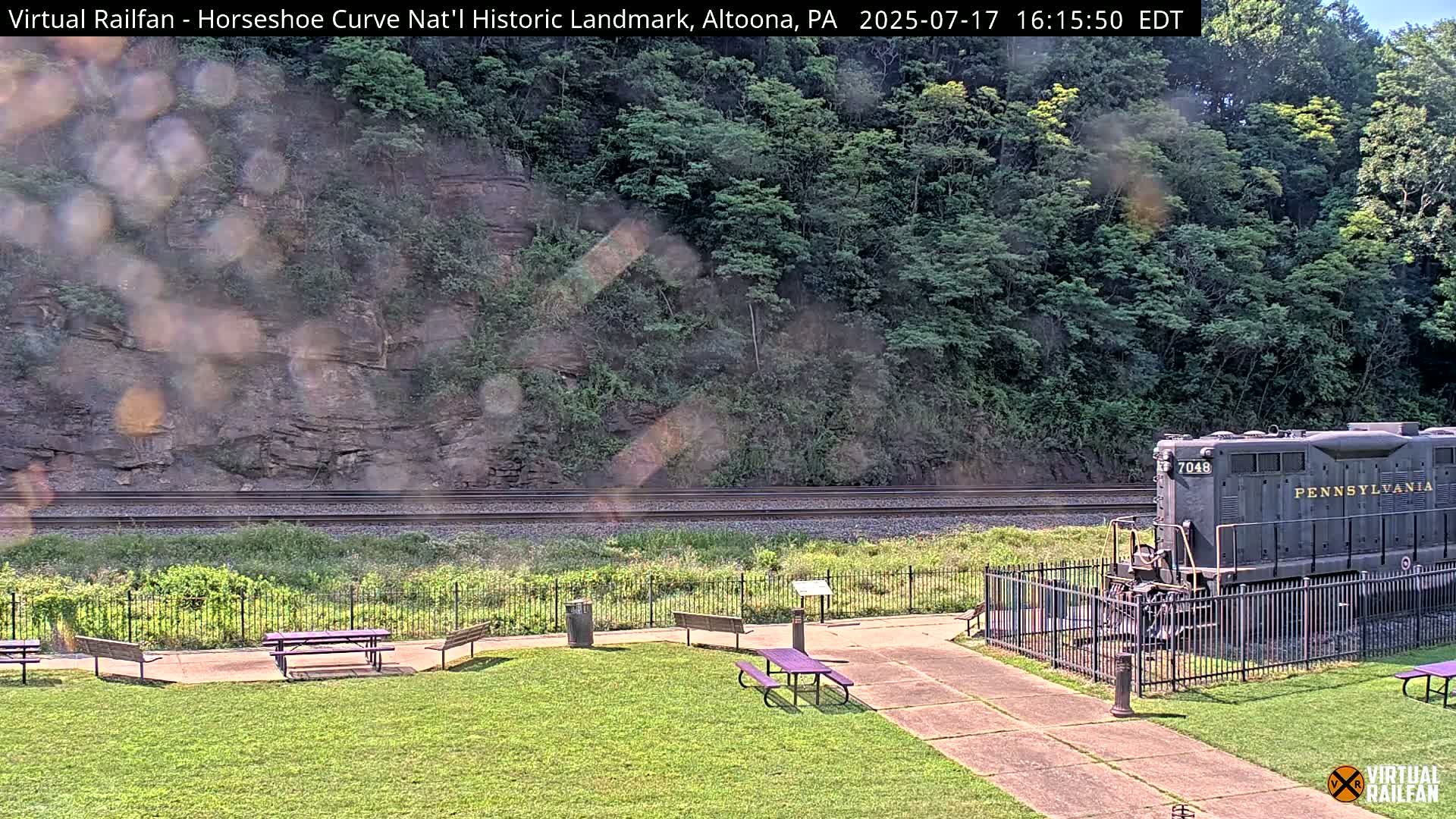Altoona, The  Horseshoe Curve National Historic Landmark Railroad Live Cam - Altoona, Blair County, Pennsylvania, USA