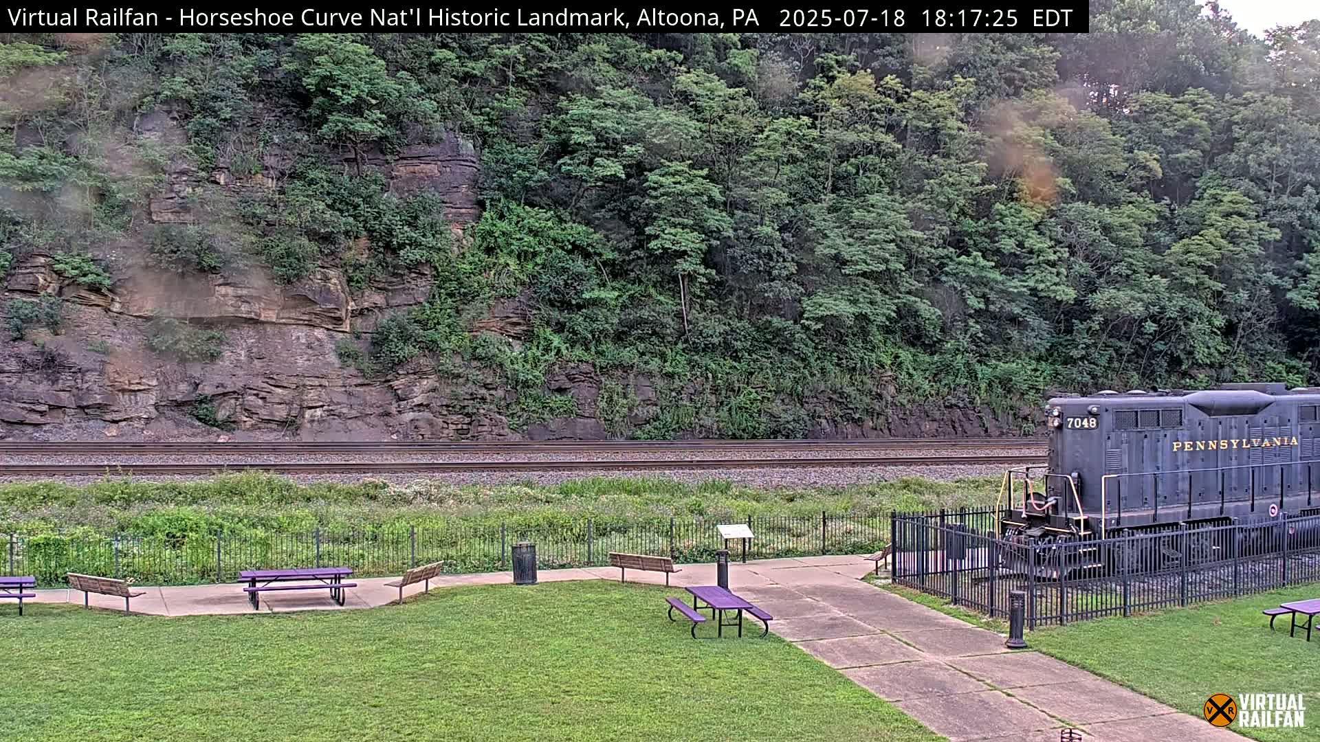 Altoona, The  Horseshoe Curve National Historic Landmark Railroad Live Cam - Altoona, Blair County, Pennsylvania, USA