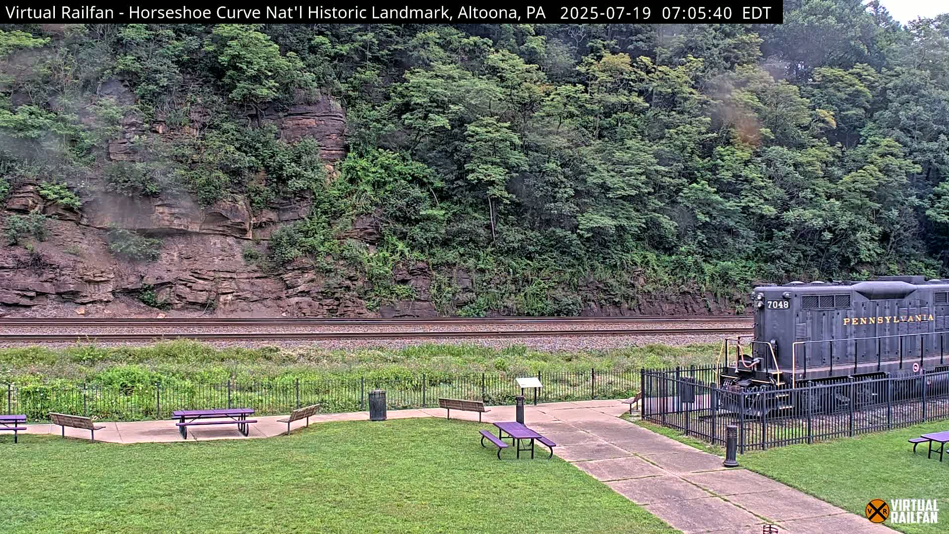 Altoona, The  Horseshoe Curve National Historic Landmark Railroad Live Cam - Altoona, Blair County, Pennsylvania, USA