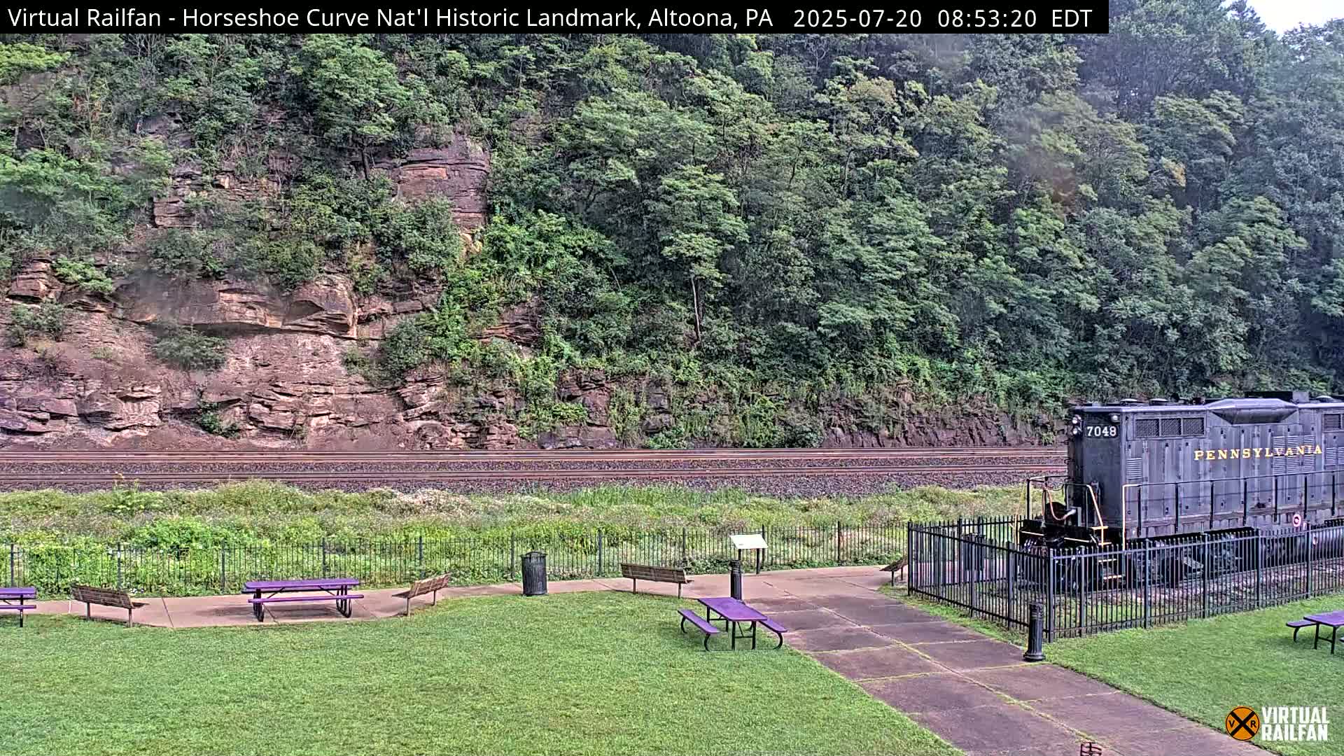 Altoona, The  Horseshoe Curve National Historic Landmark Railroad Live Cam - Altoona, Blair County, Pennsylvania, USA