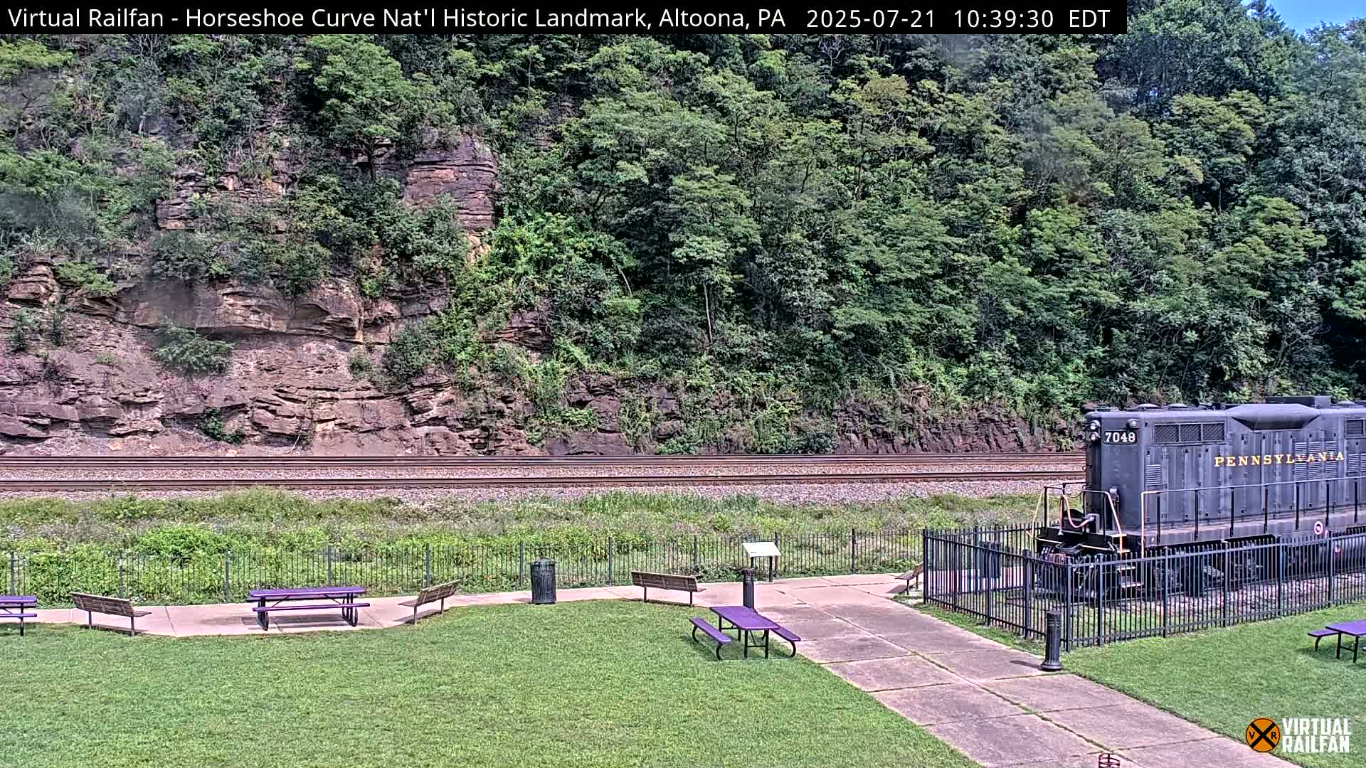 Altoona, The  Horseshoe Curve National Historic Landmark Railroad Live Cam - Altoona, Blair County, Pennsylvania, USA
