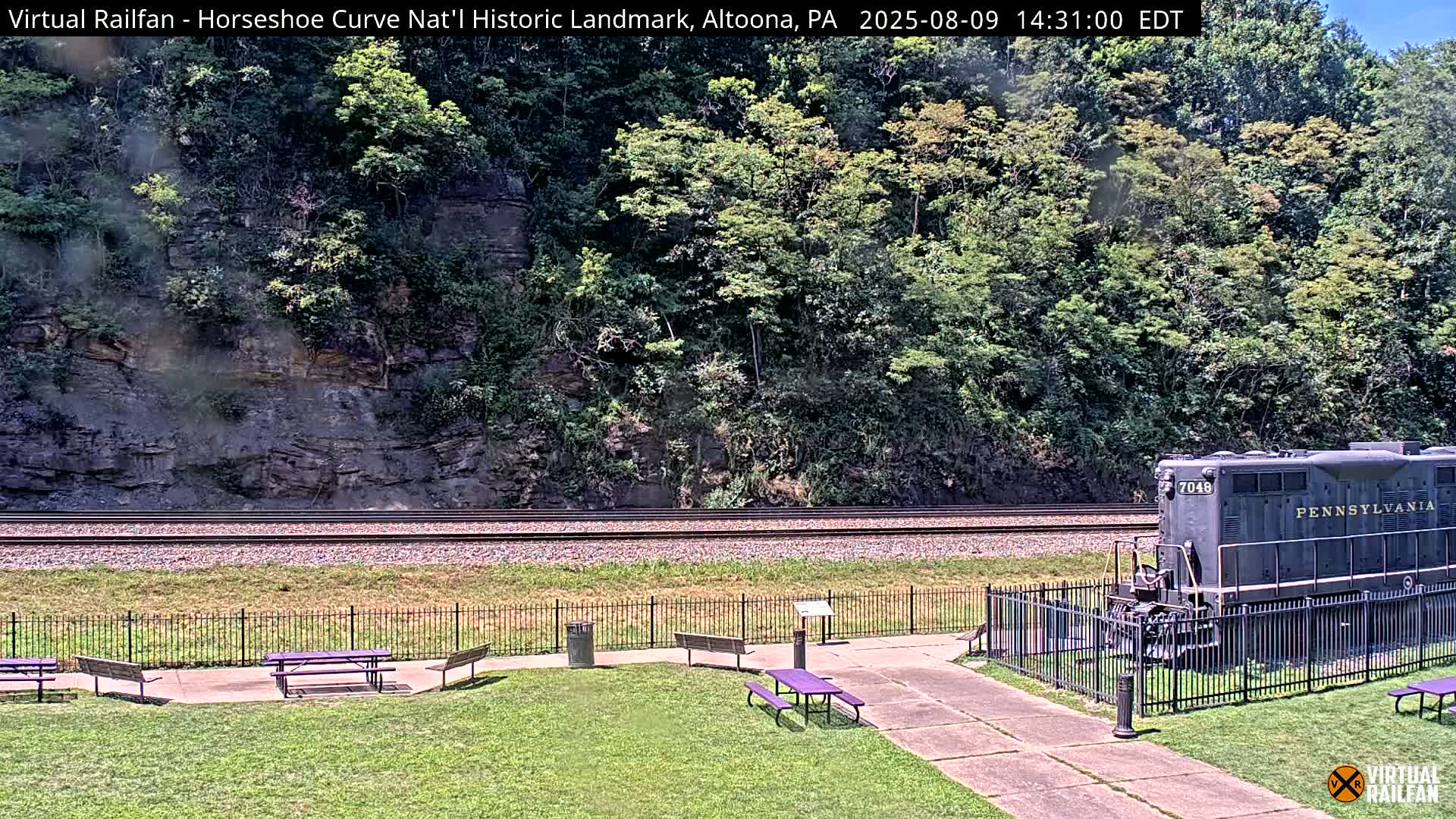 Altoona, The  Horseshoe Curve National Historic Landmark Railroad Live Cam - Altoona, Blair County, Pennsylvania, USA