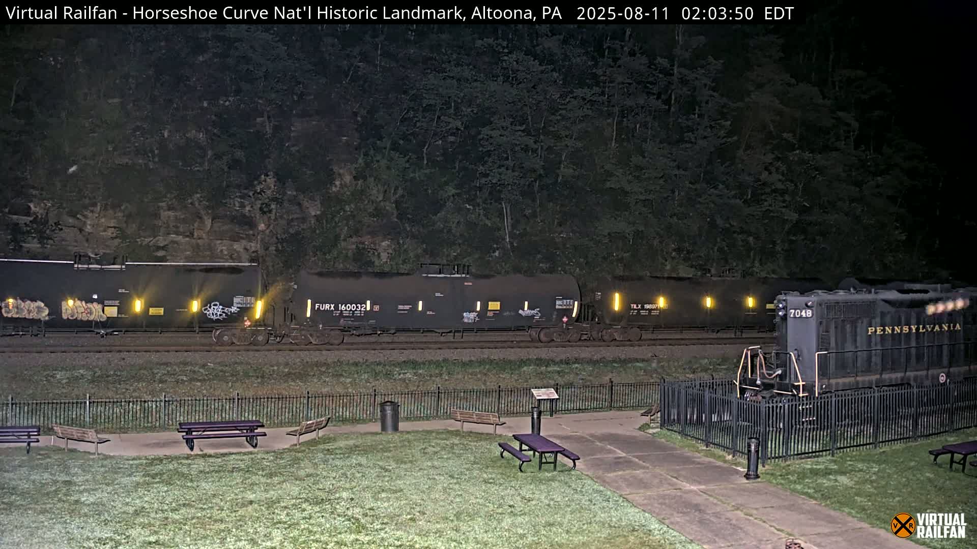 Altoona, The  Horseshoe Curve National Historic Landmark Railroad Live Cam - Altoona, Blair County, Pennsylvania, USA