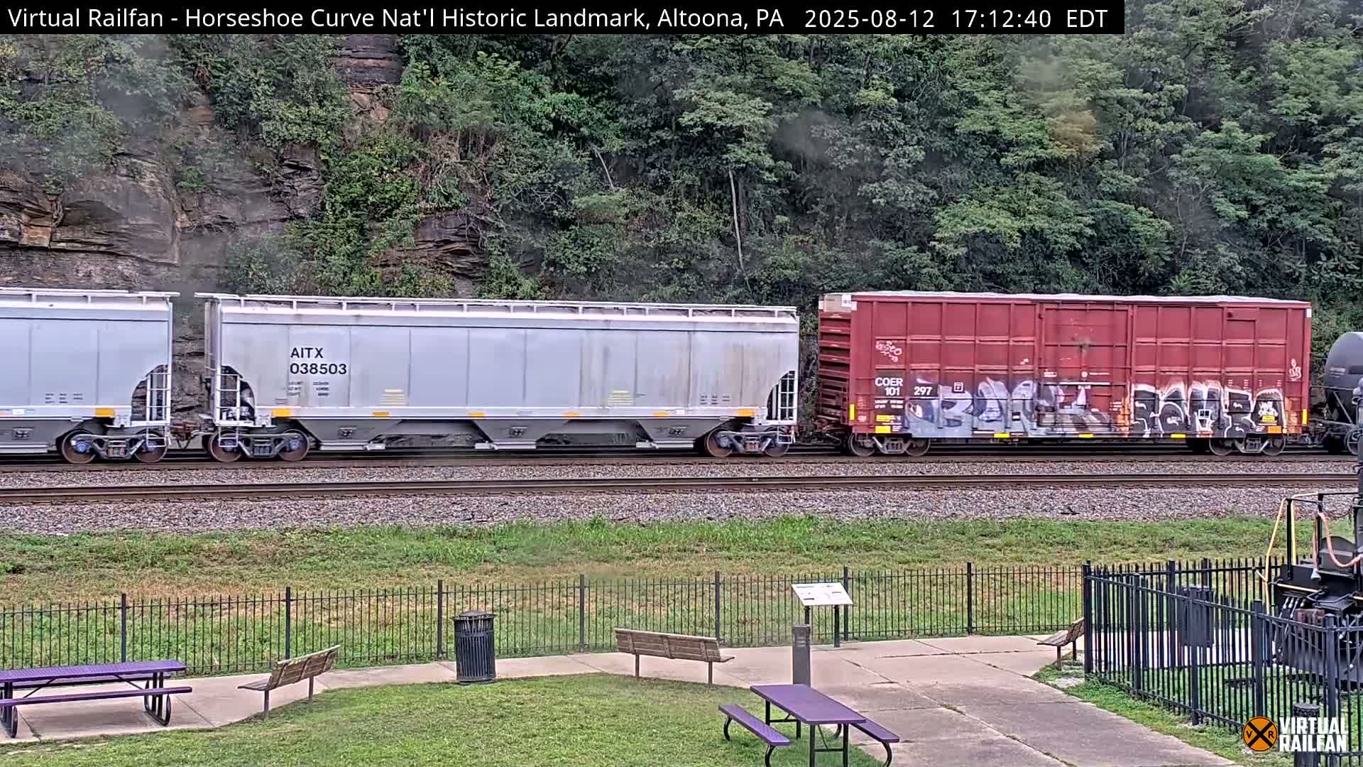 Altoona, The  Horseshoe Curve National Historic Landmark Railroad Live Cam - Altoona, Blair County, Pennsylvania, USA