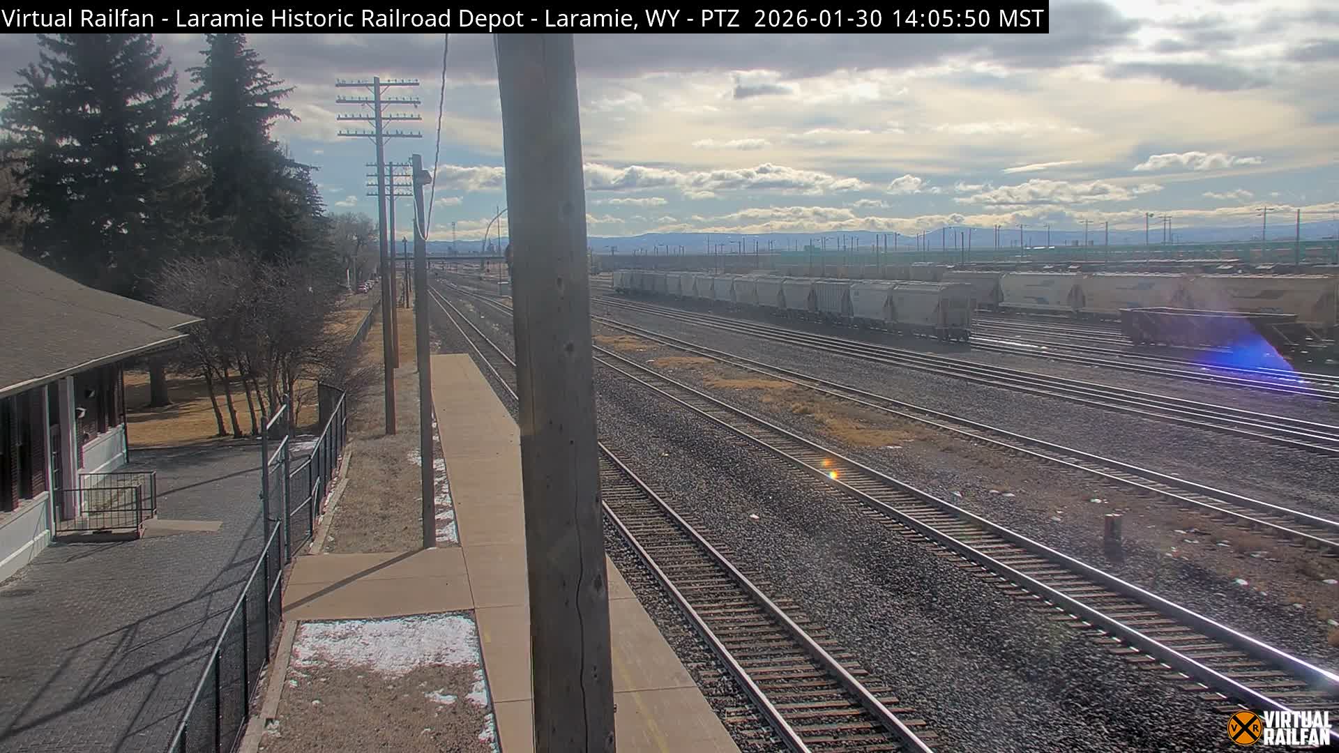 Laramie Historic Railroad Depot Live Cam - Laramie, Albany, Wyoming, USA 