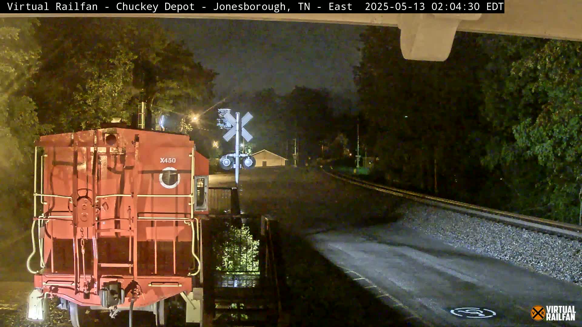 Jonesborough, Chuckey Railroad Depot Museum Railroad Crossing Live Cam - Jonesborough, Washington Tennessee, USA