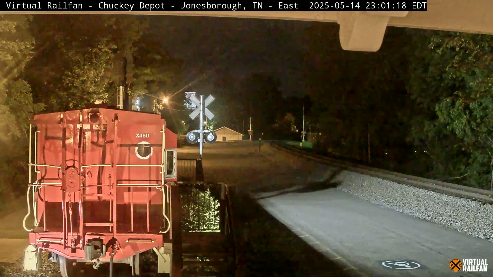Jonesborough, Chuckey Railroad Depot Museum Railroad Crossing Live Cam - Jonesborough, Washington Tennessee, USA