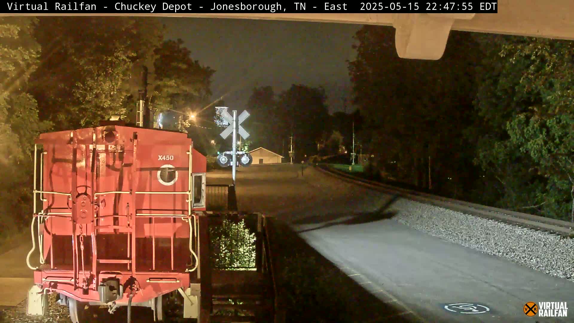 Jonesborough, Chuckey Railroad Depot Museum Railroad Crossing Live Cam - Jonesborough, Washington Tennessee, USA