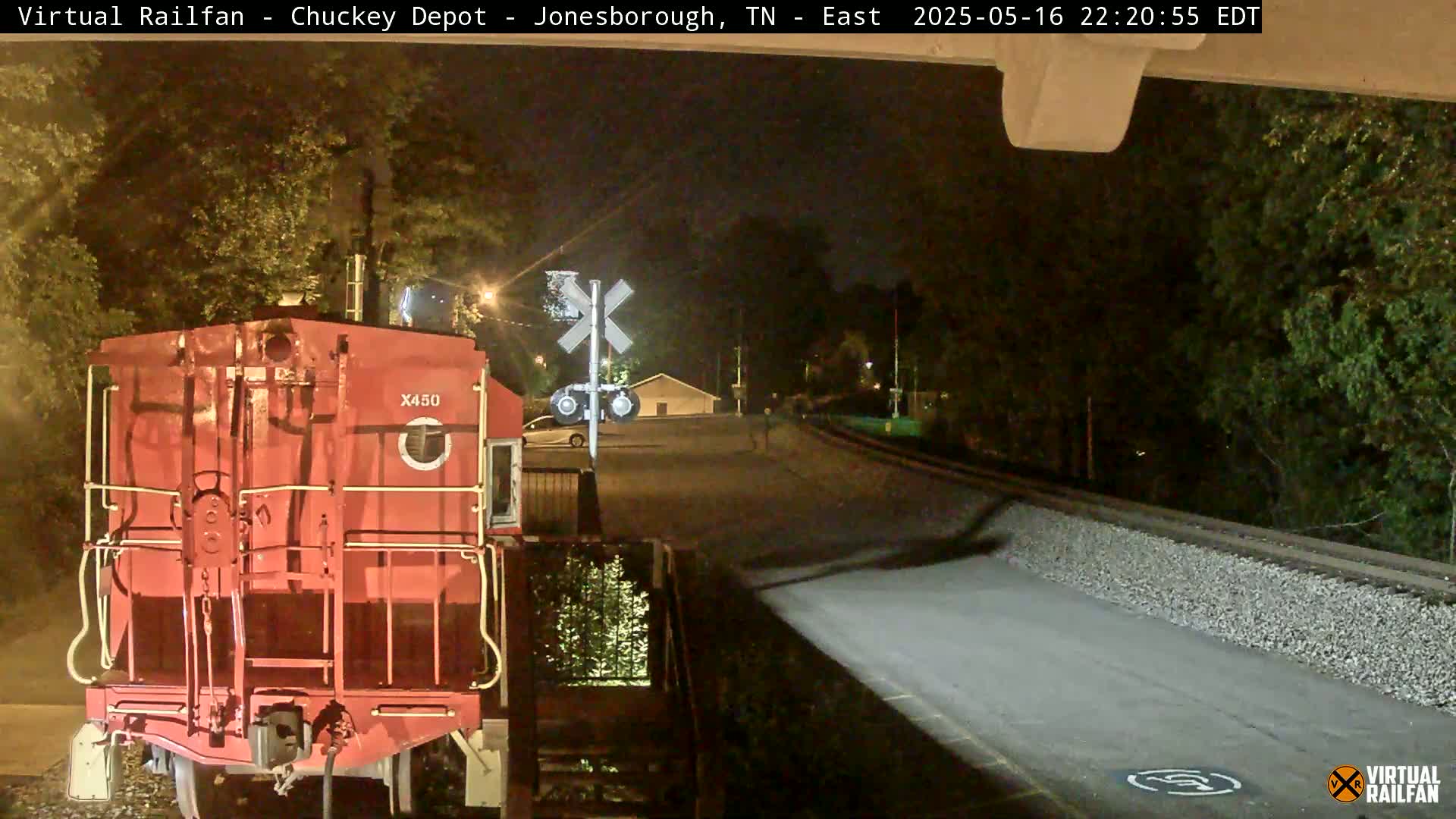 Jonesborough, Chuckey Railroad Depot Museum Railroad Crossing Live Cam - Jonesborough, Washington Tennessee, USA