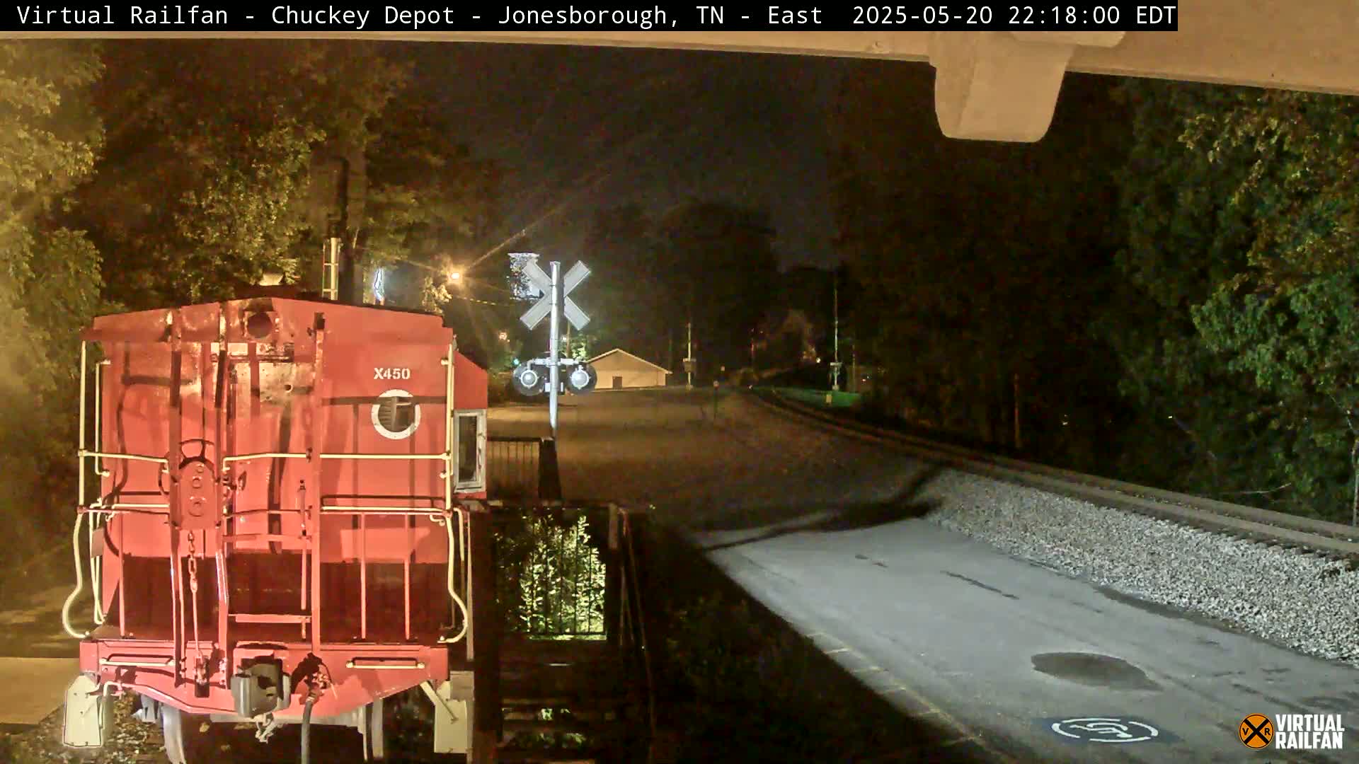 Jonesborough, Chuckey Railroad Depot Museum Railroad Crossing Live Cam - Jonesborough, Washington Tennessee, USA