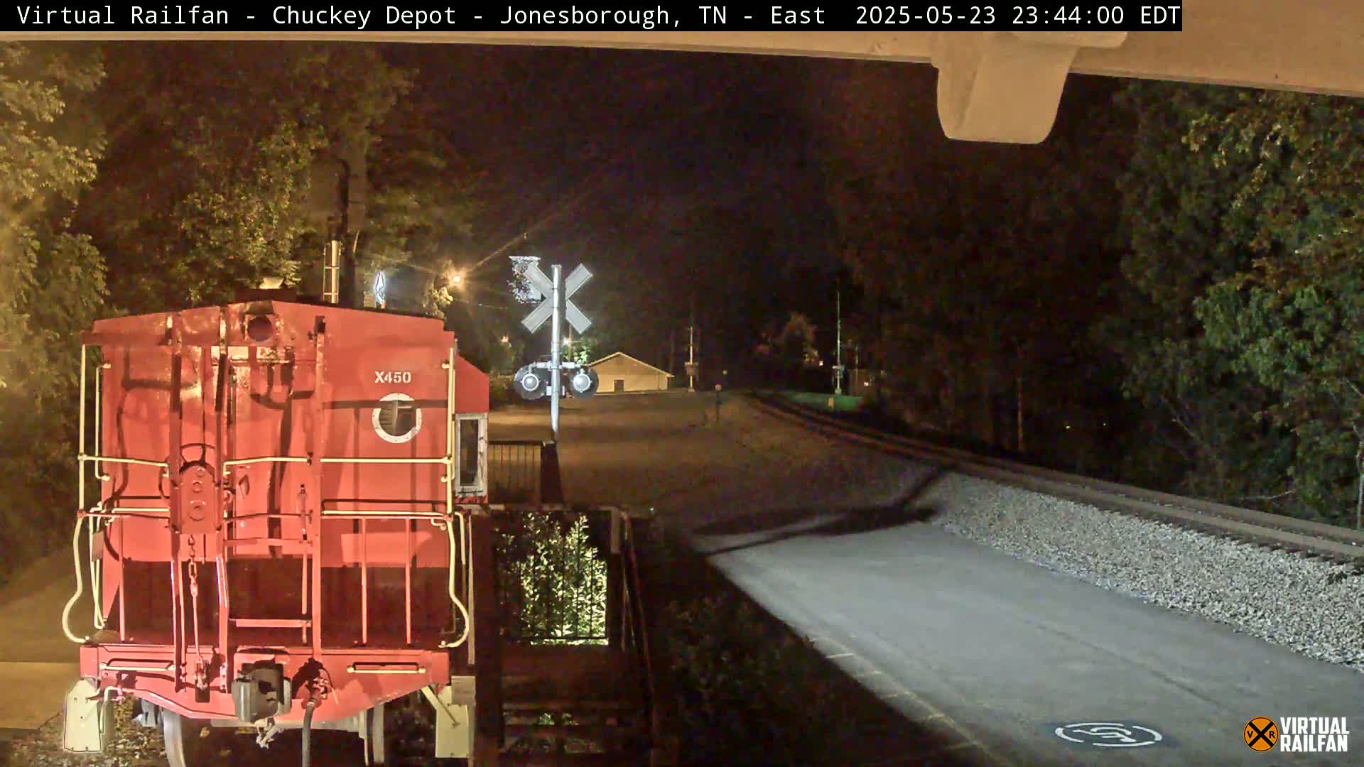 Jonesborough, Chuckey Railroad Depot Museum Railroad Crossing Live Cam - Jonesborough, Washington Tennessee, USA