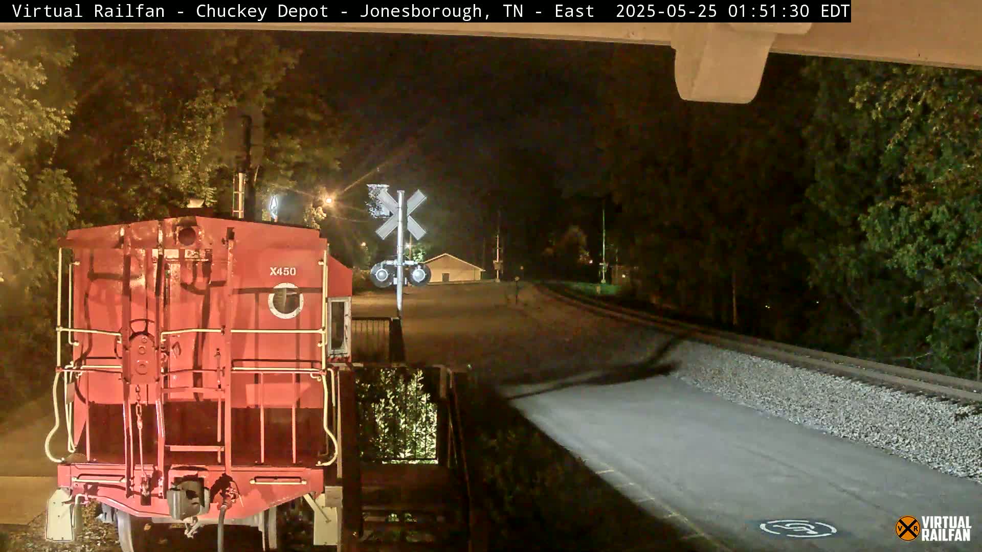 Jonesborough, Chuckey Railroad Depot Museum Railroad Crossing Live Cam - Jonesborough, Washington Tennessee, USA