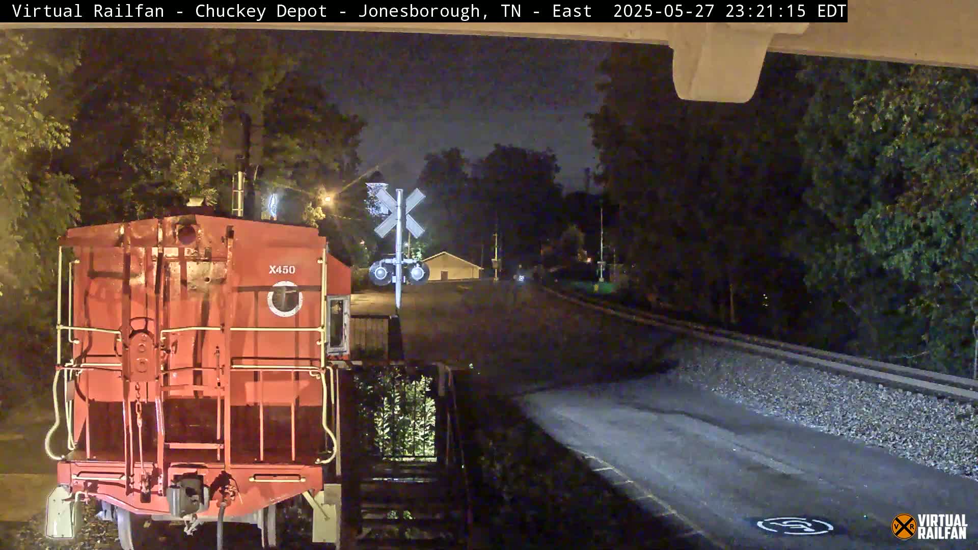 Jonesborough, Chuckey Railroad Depot Museum Railroad Crossing Live Cam - Jonesborough, Washington Tennessee, USA