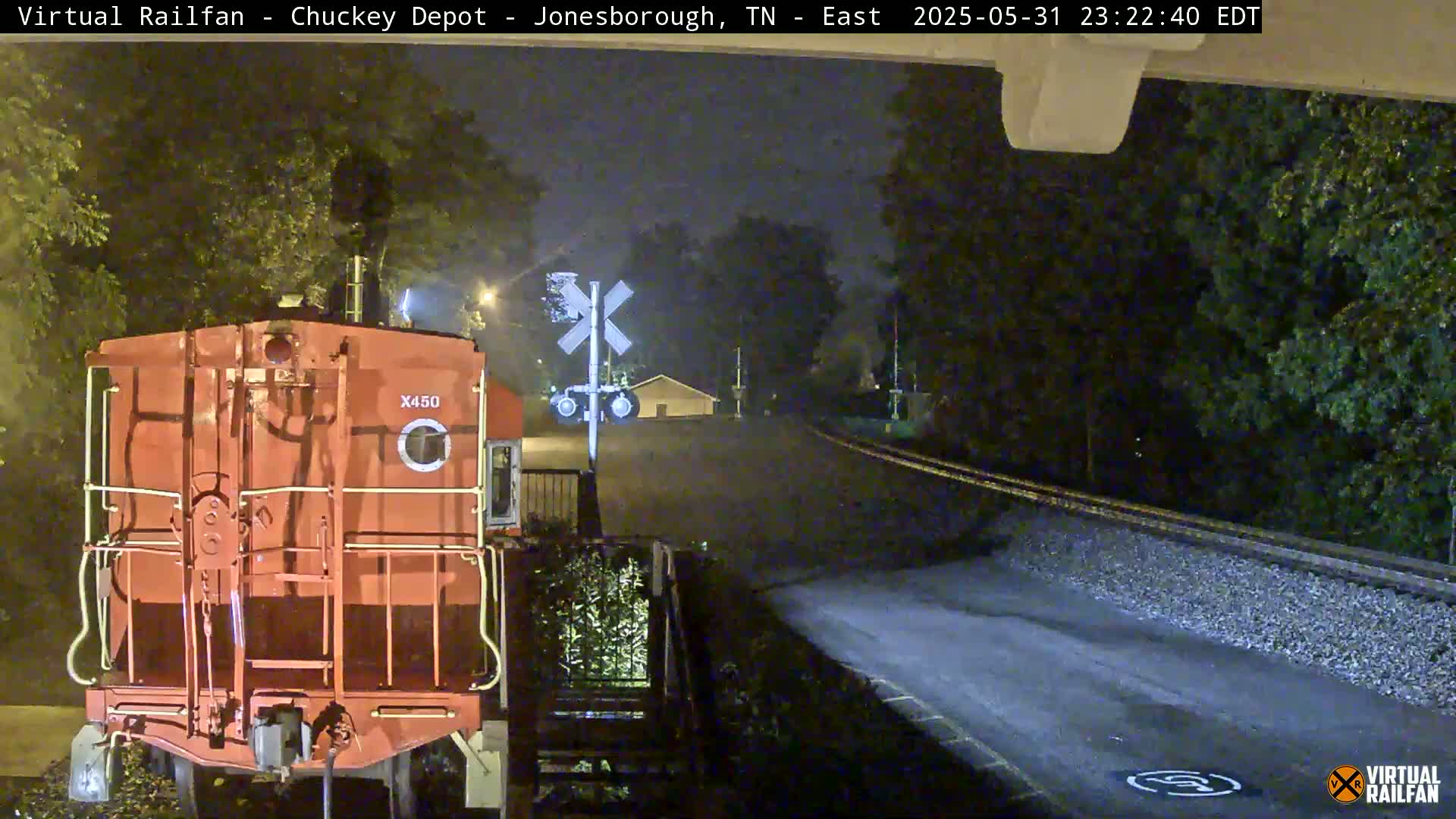 Jonesborough, Chuckey Railroad Depot Museum Railroad Crossing Live Cam - Jonesborough, Washington Tennessee, USA