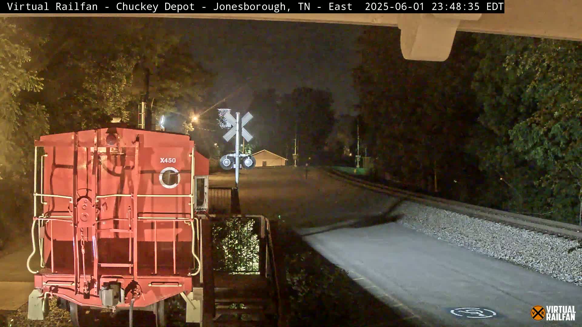 Jonesborough, Chuckey Railroad Depot Museum Railroad Crossing Live Cam - Jonesborough, Washington Tennessee, USA
