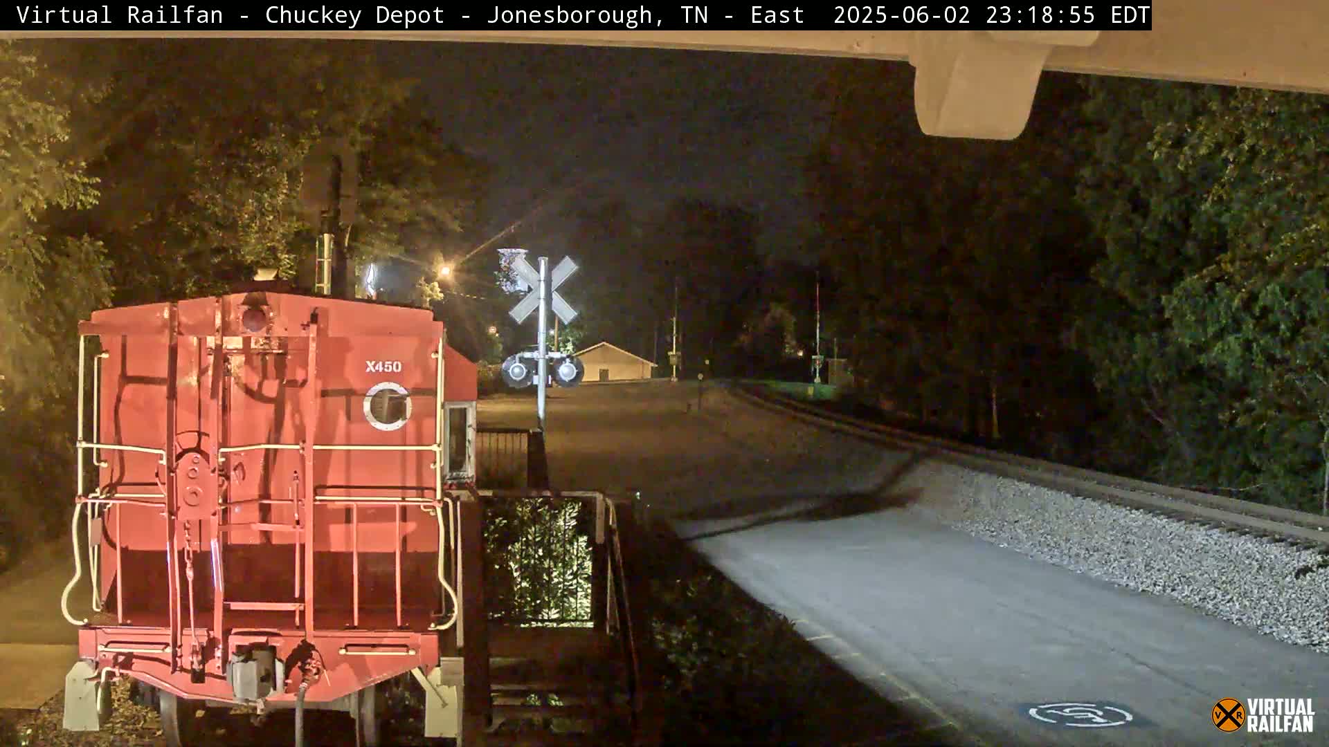 Jonesborough, Chuckey Railroad Depot Museum Railroad Crossing Live Cam - Jonesborough, Washington Tennessee, USA