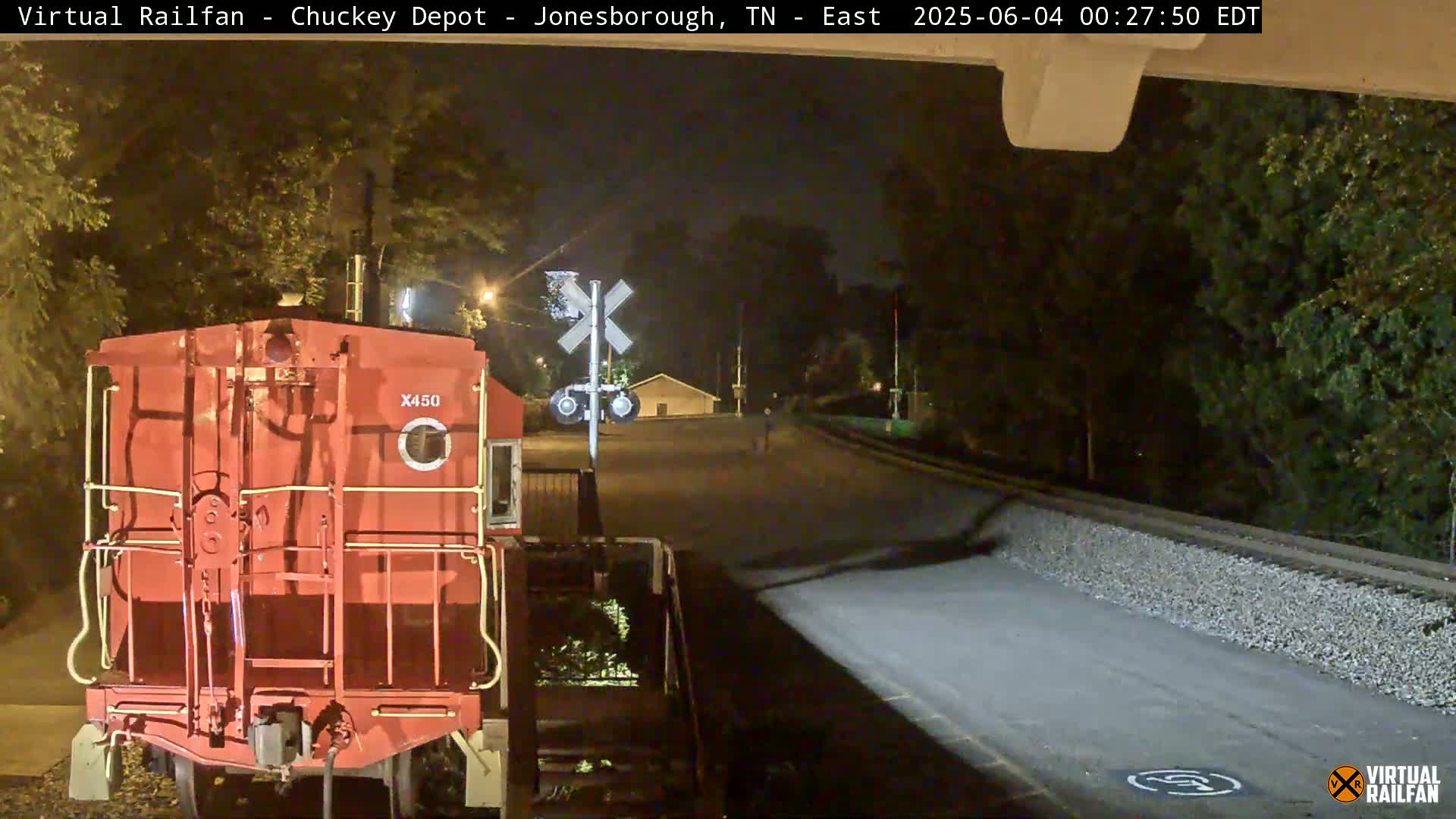 Jonesborough, Chuckey Railroad Depot Museum Railroad Crossing Live Cam - Jonesborough, Washington Tennessee, USA