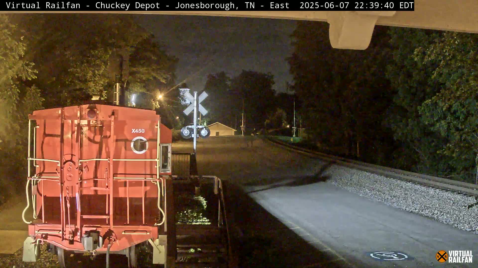 Jonesborough, Chuckey Railroad Depot Museum Railroad Crossing Live Cam - Jonesborough, Washington Tennessee, USA