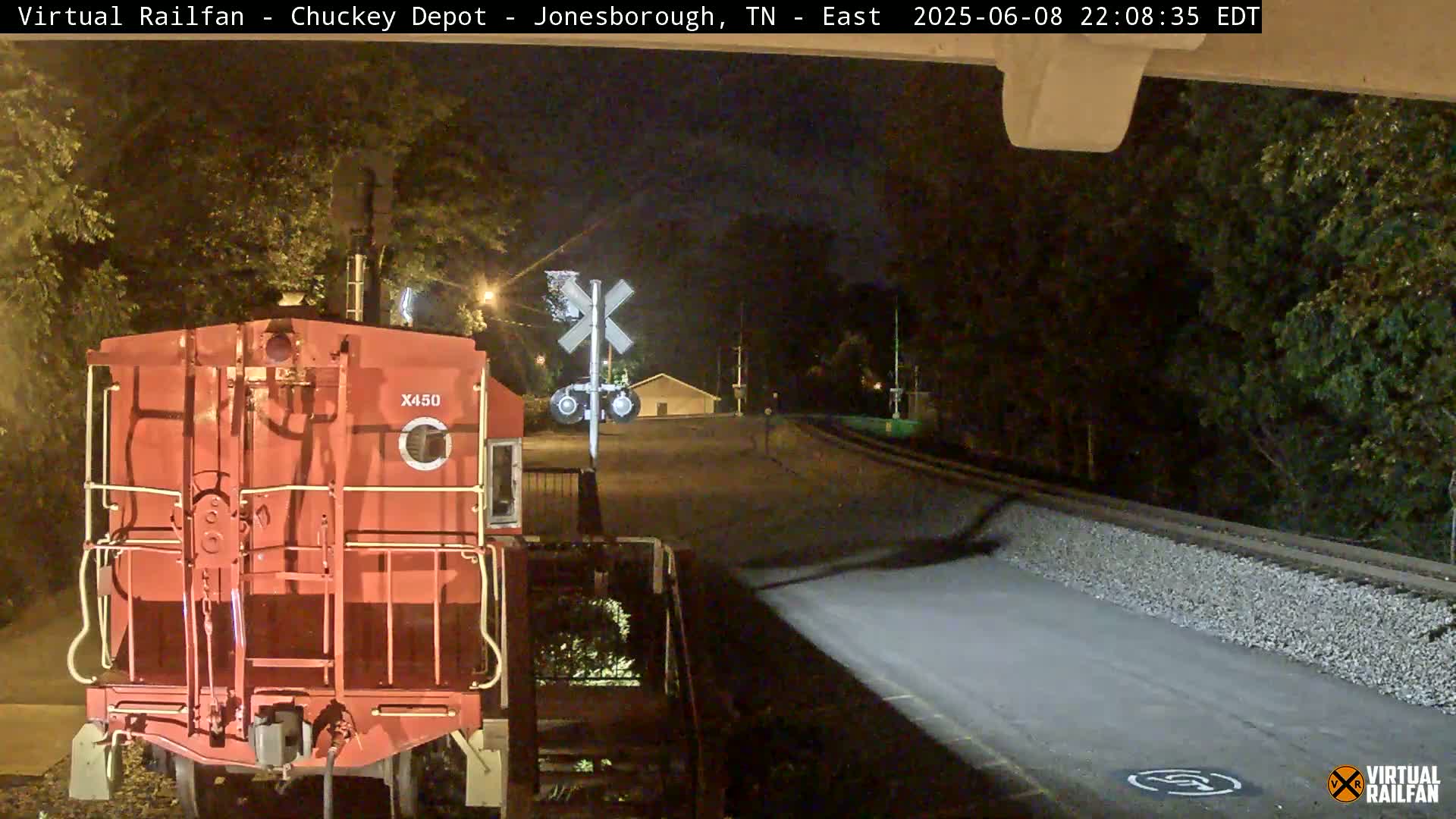 Jonesborough, Chuckey Railroad Depot Museum Railroad Crossing Live Cam - Jonesborough, Washington Tennessee, USA