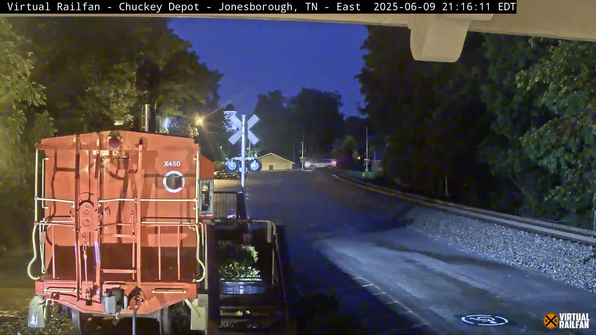 Jonesborough, Chuckey Railroad Depot Museum Railroad Crossing Live Cam - Jonesborough, Washington Tennessee, USA