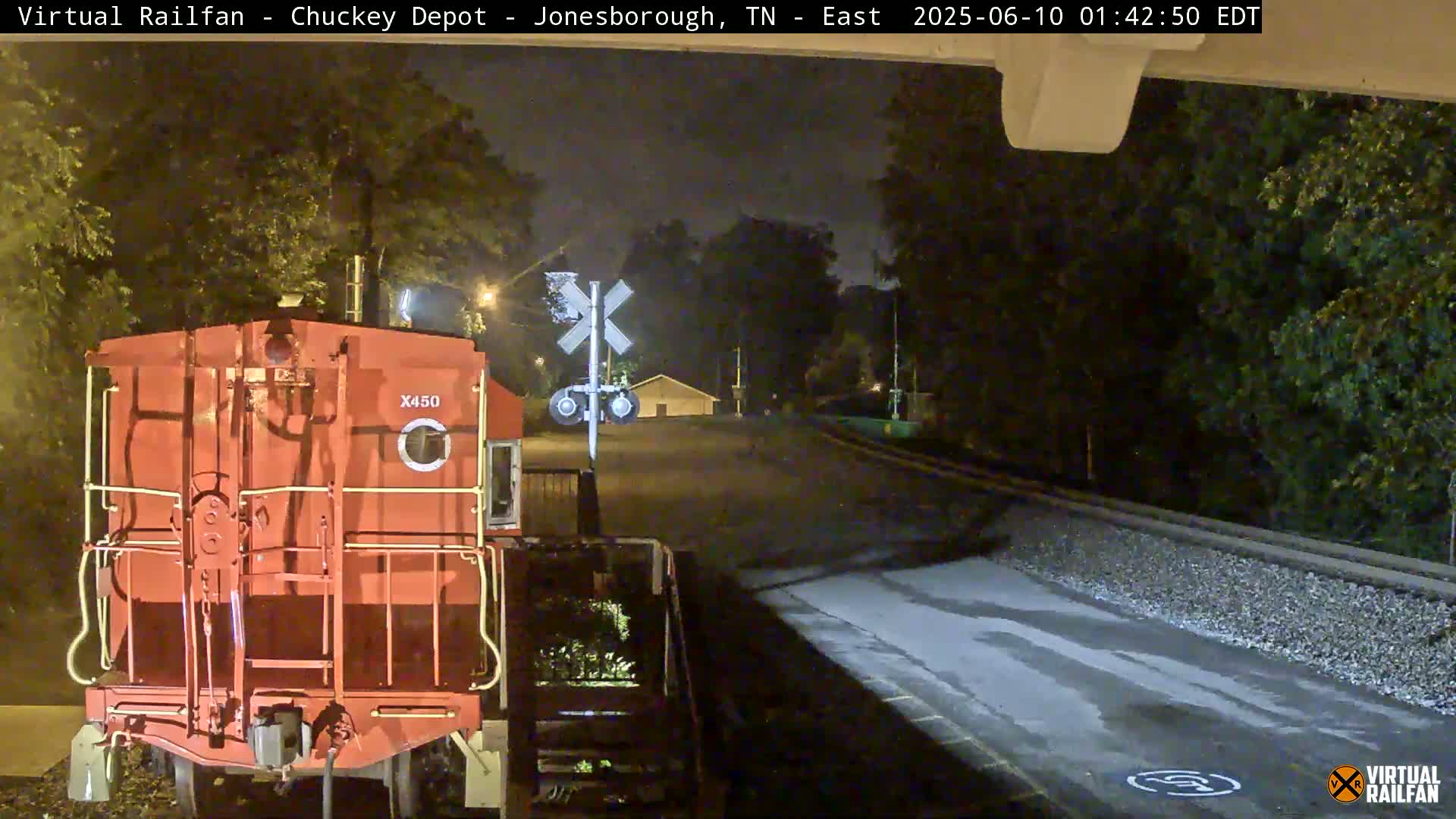 Jonesborough, Chuckey Railroad Depot Museum Railroad Crossing Live Cam - Jonesborough, Washington Tennessee, USA