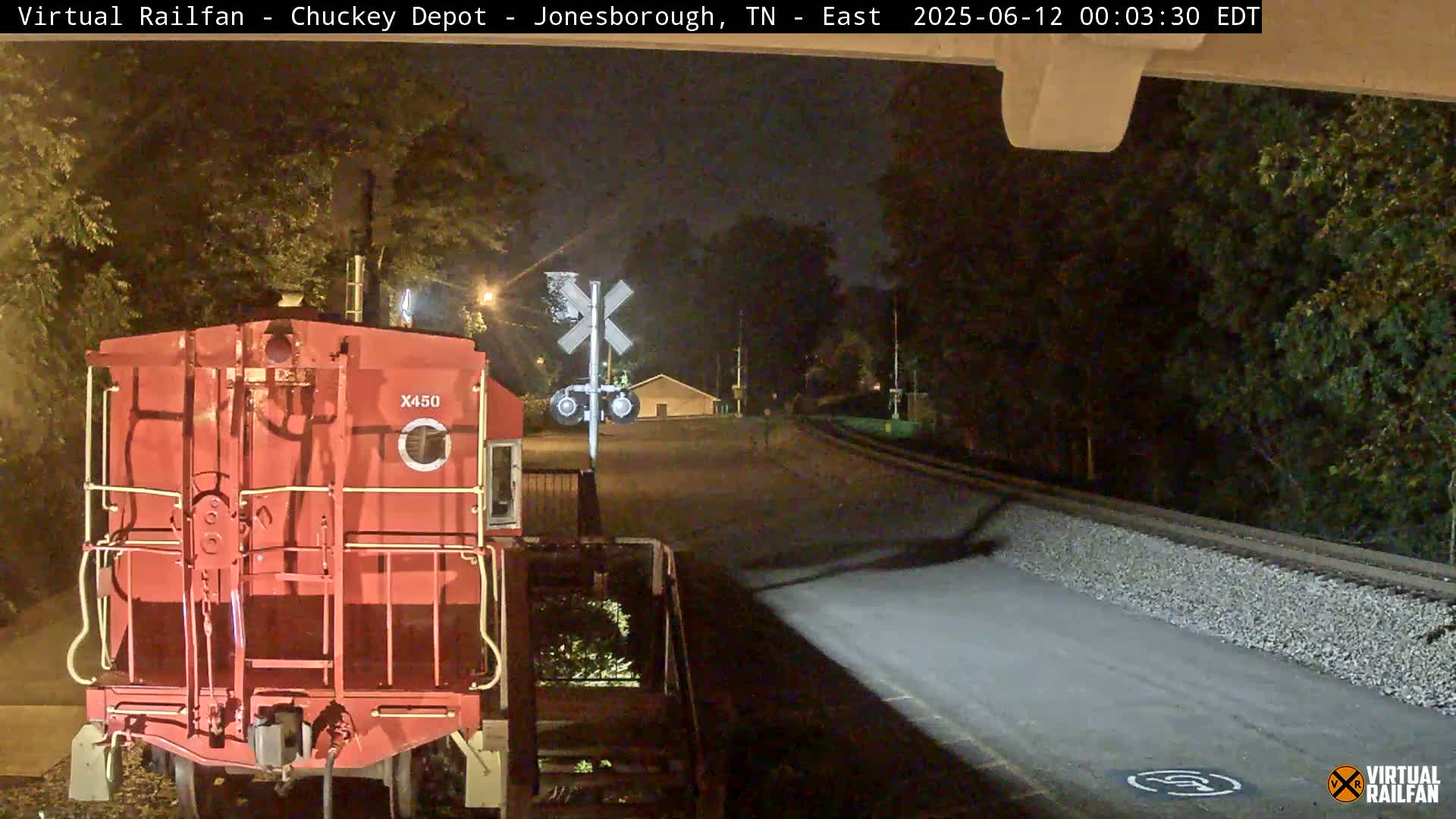 Jonesborough, Chuckey Railroad Depot Museum Railroad Crossing Live Cam - Jonesborough, Washington Tennessee, USA
