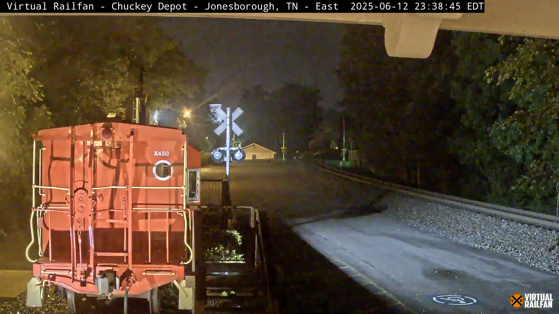 Jonesborough, Chuckey Railroad Depot Museum Railroad Crossing Live Cam - Jonesborough, Washington Tennessee, USA