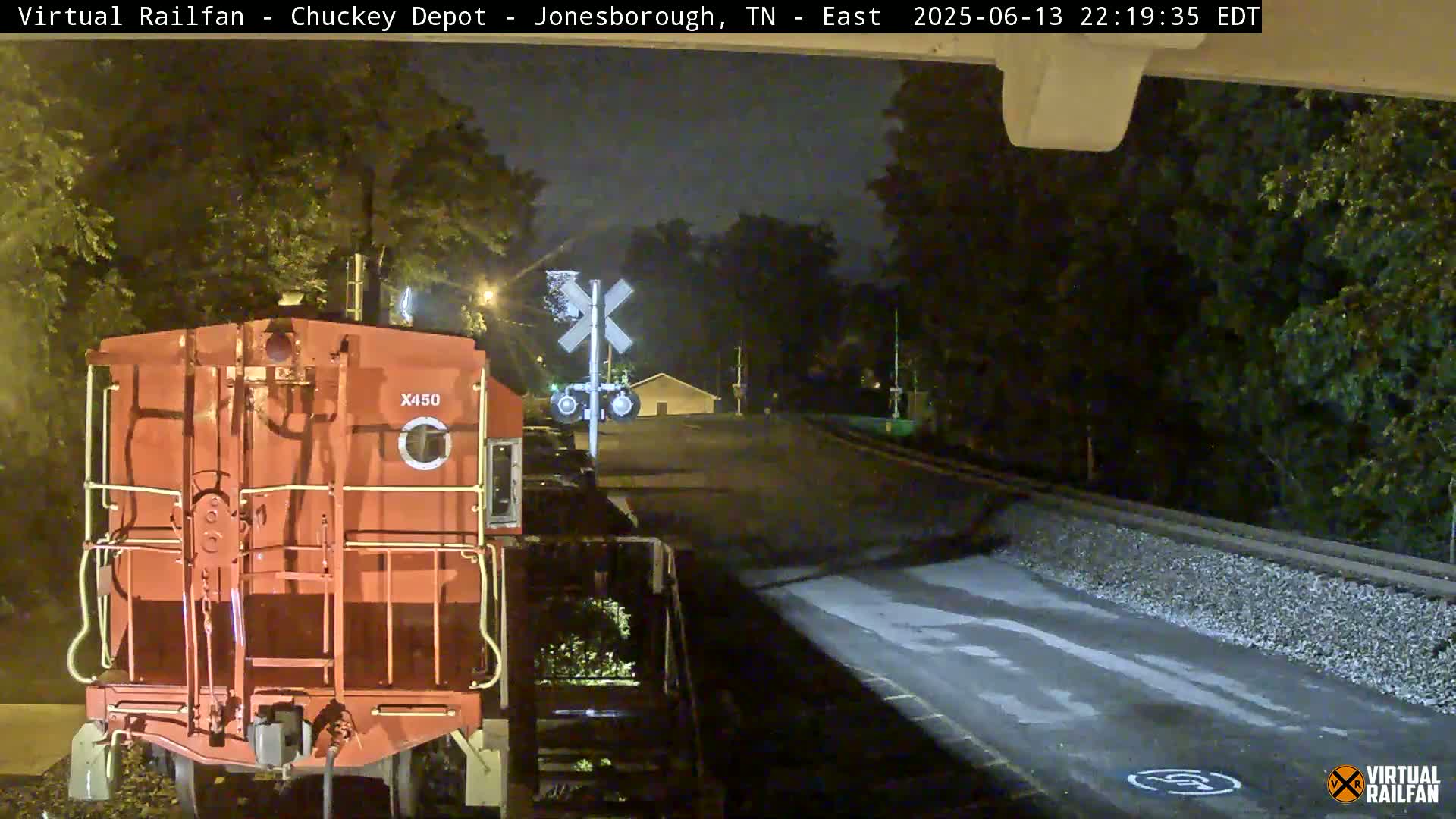 Jonesborough, Chuckey Railroad Depot Museum Railroad Crossing Live Cam - Jonesborough, Washington Tennessee, USA
