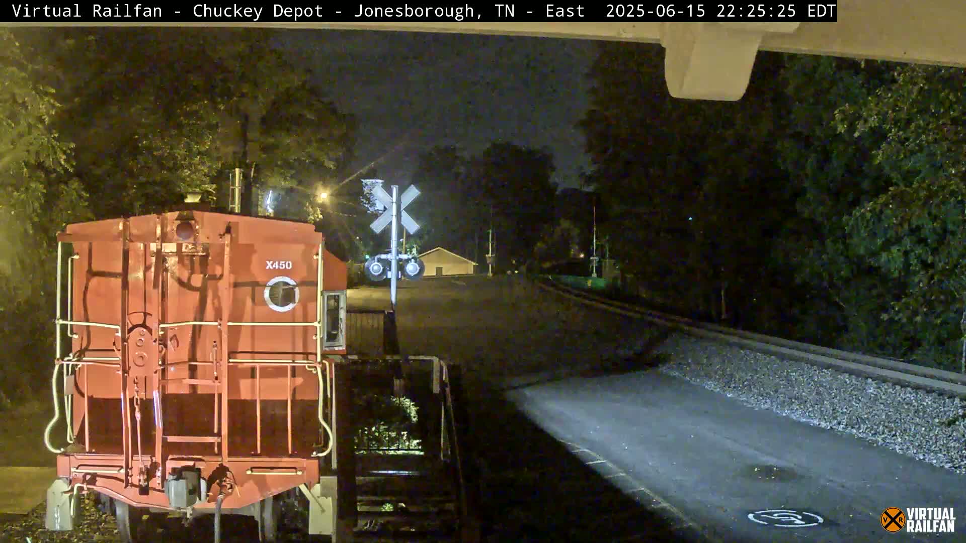 Jonesborough, Chuckey Railroad Depot Museum Railroad Crossing Live Cam - Jonesborough, Washington Tennessee, USA