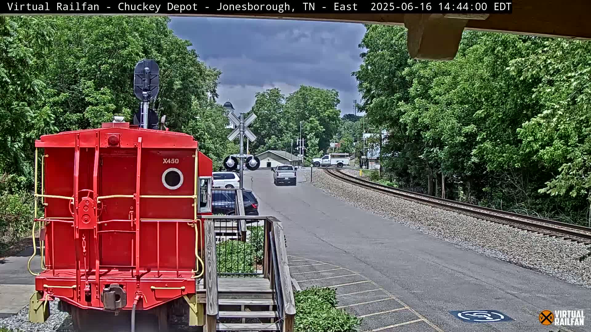 Jonesborough, Chuckey Railroad Depot Museum Railroad Crossing Live Cam - Jonesborough, Washington Tennessee, USA