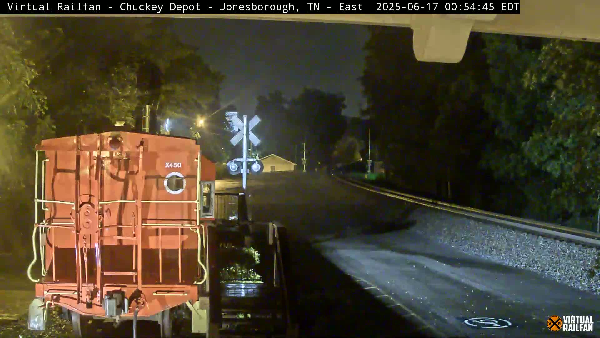 Jonesborough, Chuckey Railroad Depot Museum Railroad Crossing Live Cam - Jonesborough, Washington Tennessee, USA
