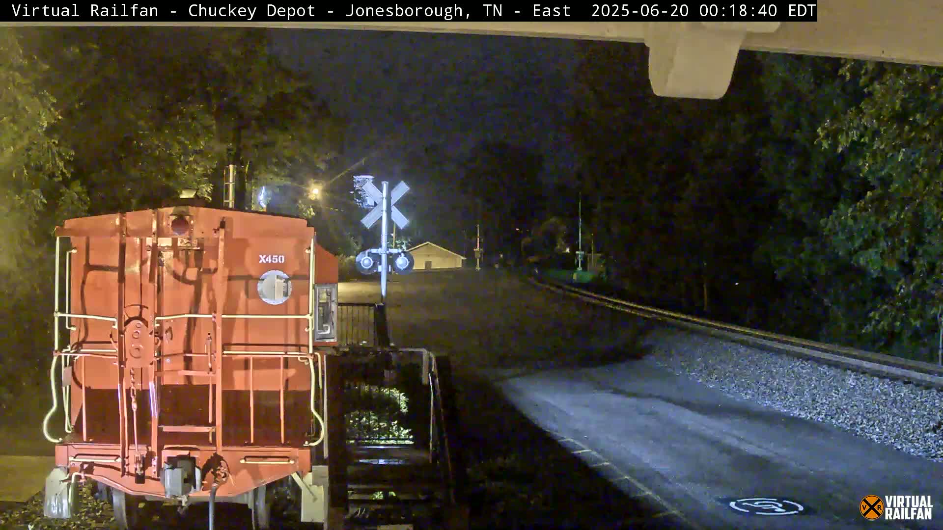 Jonesborough, Chuckey Railroad Depot Museum Railroad Crossing Live Cam - Jonesborough, Washington Tennessee, USA
