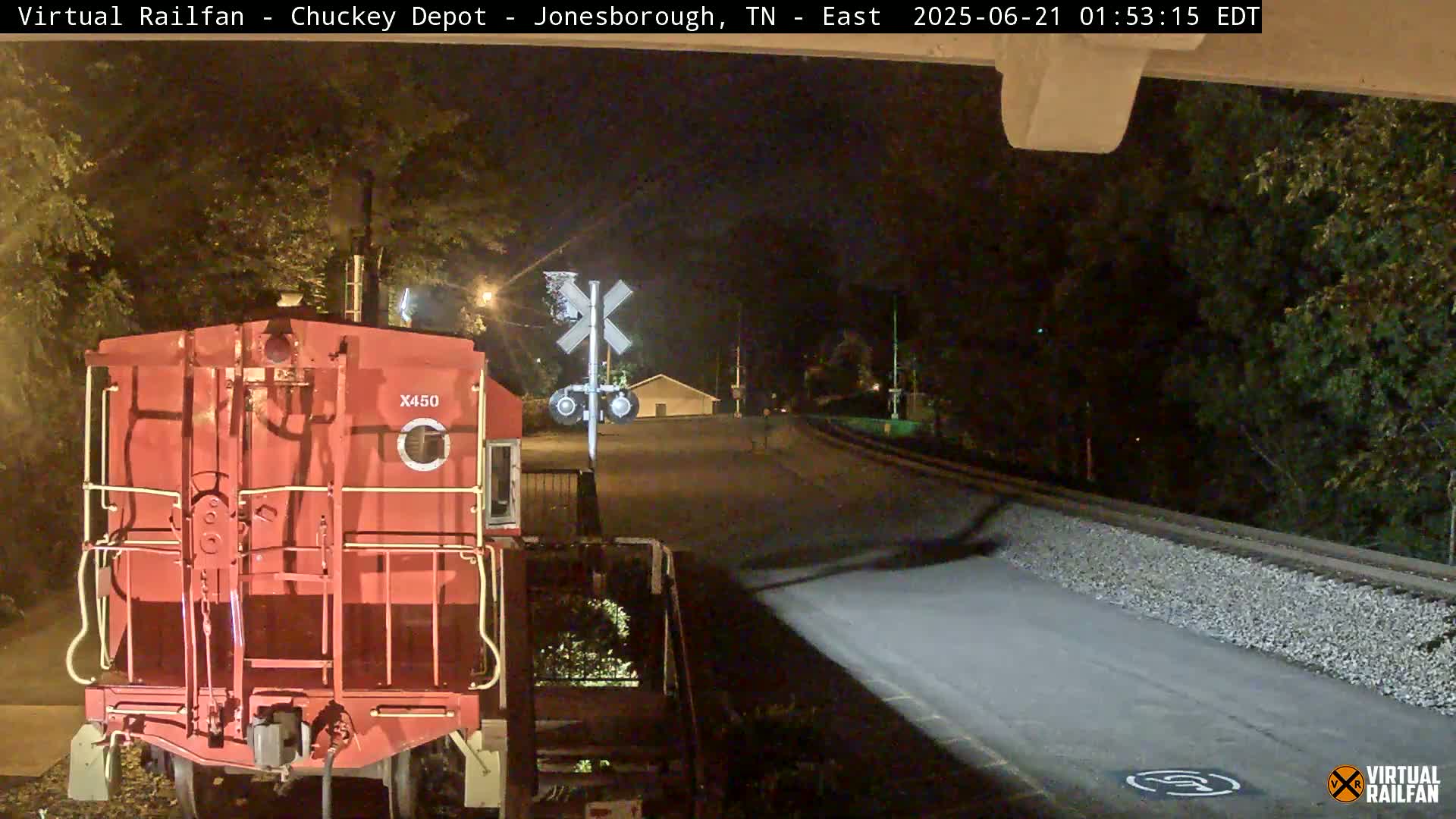Jonesborough, Chuckey Railroad Depot Museum Railroad Crossing Live Cam - Jonesborough, Washington Tennessee, USA