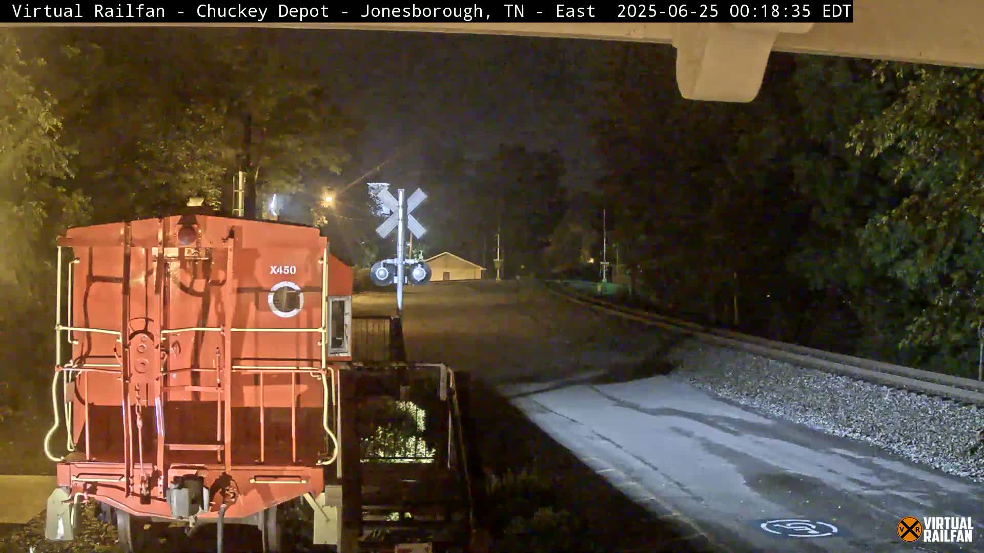 Jonesborough, Chuckey Railroad Depot Museum Railroad Crossing Live Cam - Jonesborough, Washington Tennessee, USA