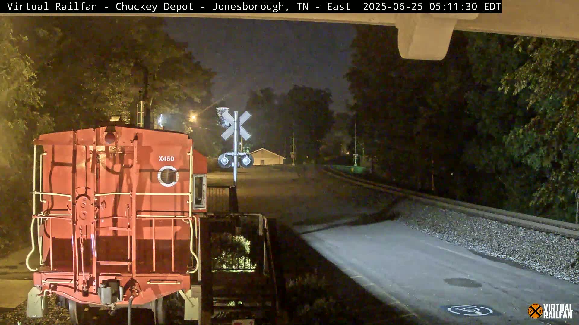 Jonesborough, Chuckey Railroad Depot Museum Railroad Crossing Live Cam - Jonesborough, Washington Tennessee, USA