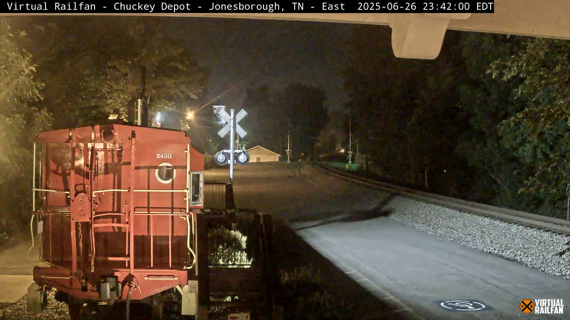 Jonesborough, Chuckey Railroad Depot Museum Railroad Crossing Live Cam - Jonesborough, Washington Tennessee, USA