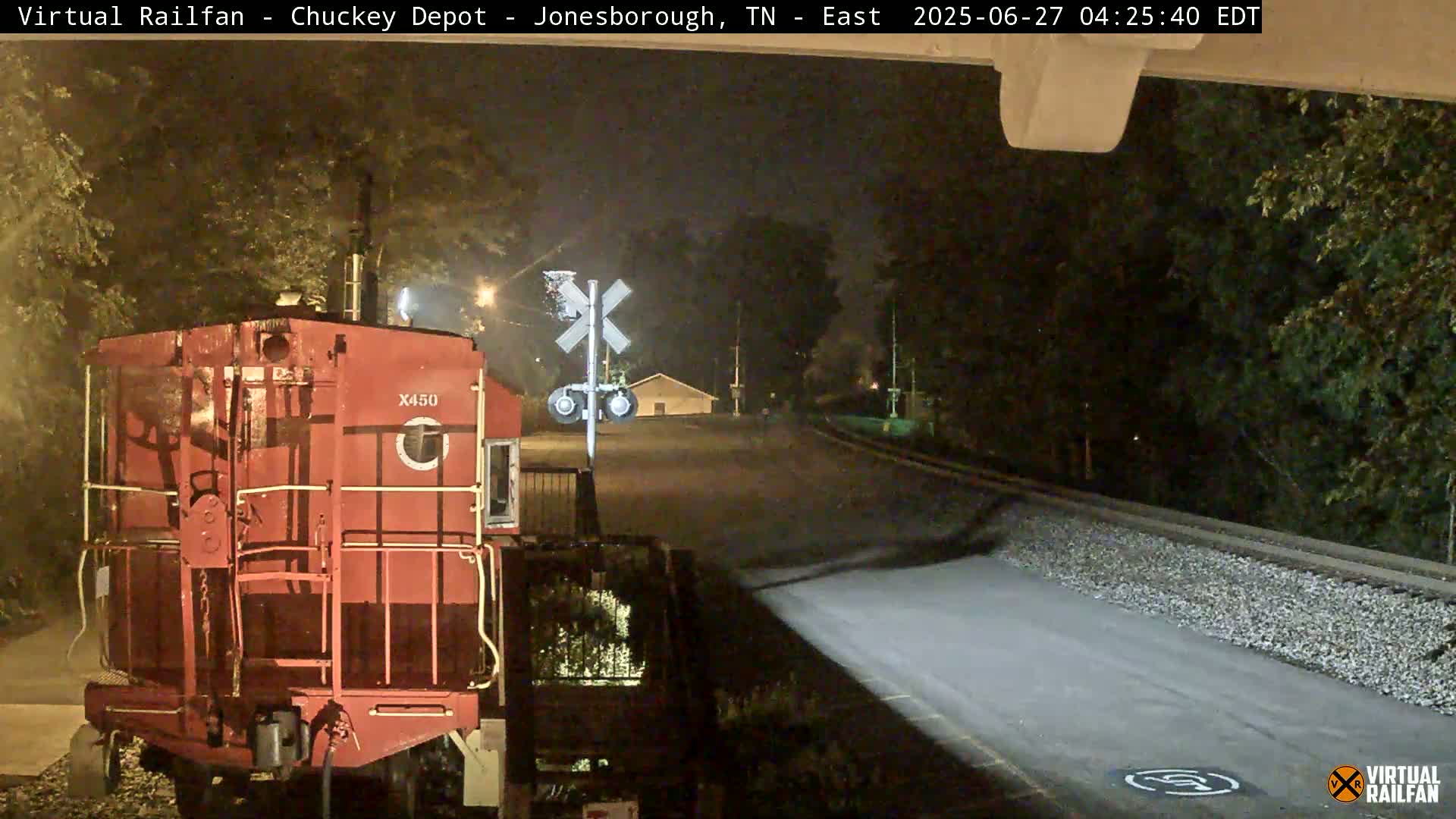 Jonesborough, Chuckey Railroad Depot Museum Railroad Crossing Live Cam - Jonesborough, Washington Tennessee, USA