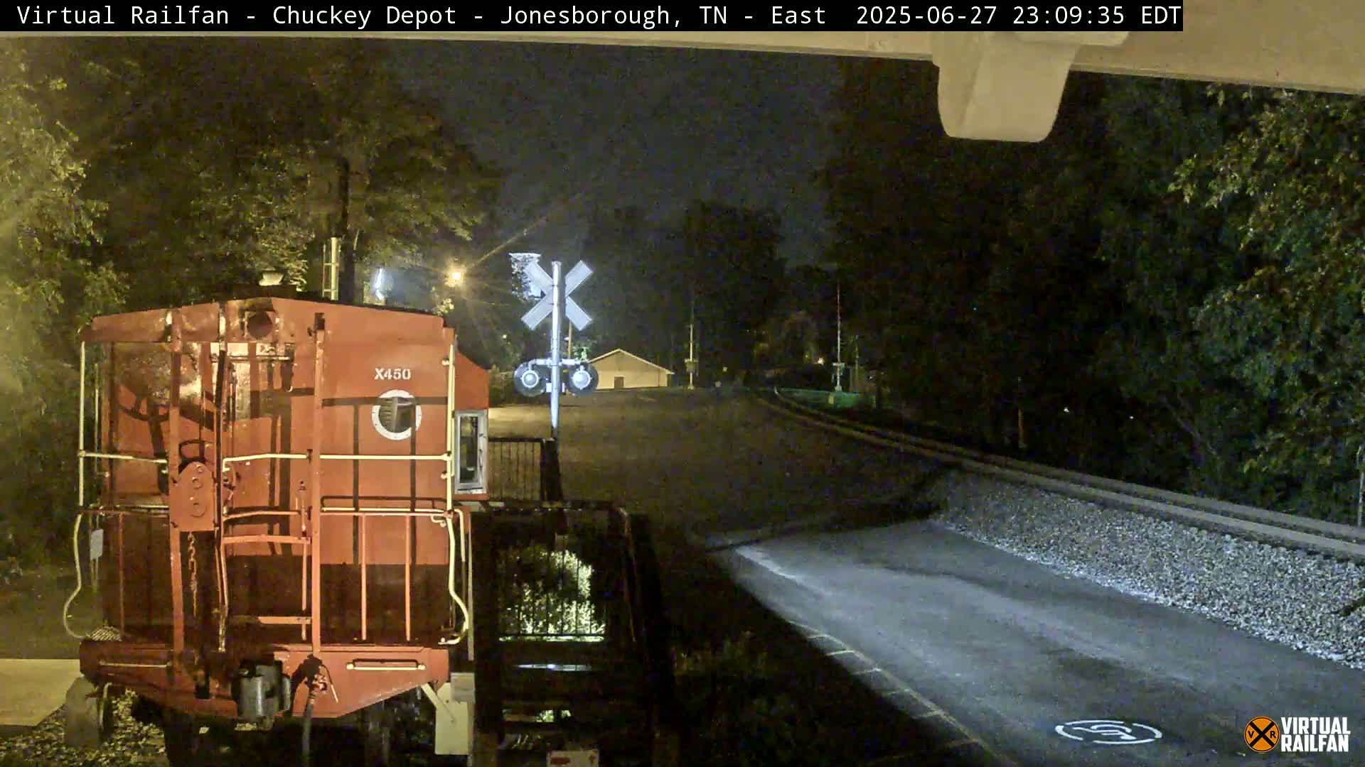 Jonesborough, Chuckey Railroad Depot Museum Railroad Crossing Live Cam - Jonesborough, Washington Tennessee, USA