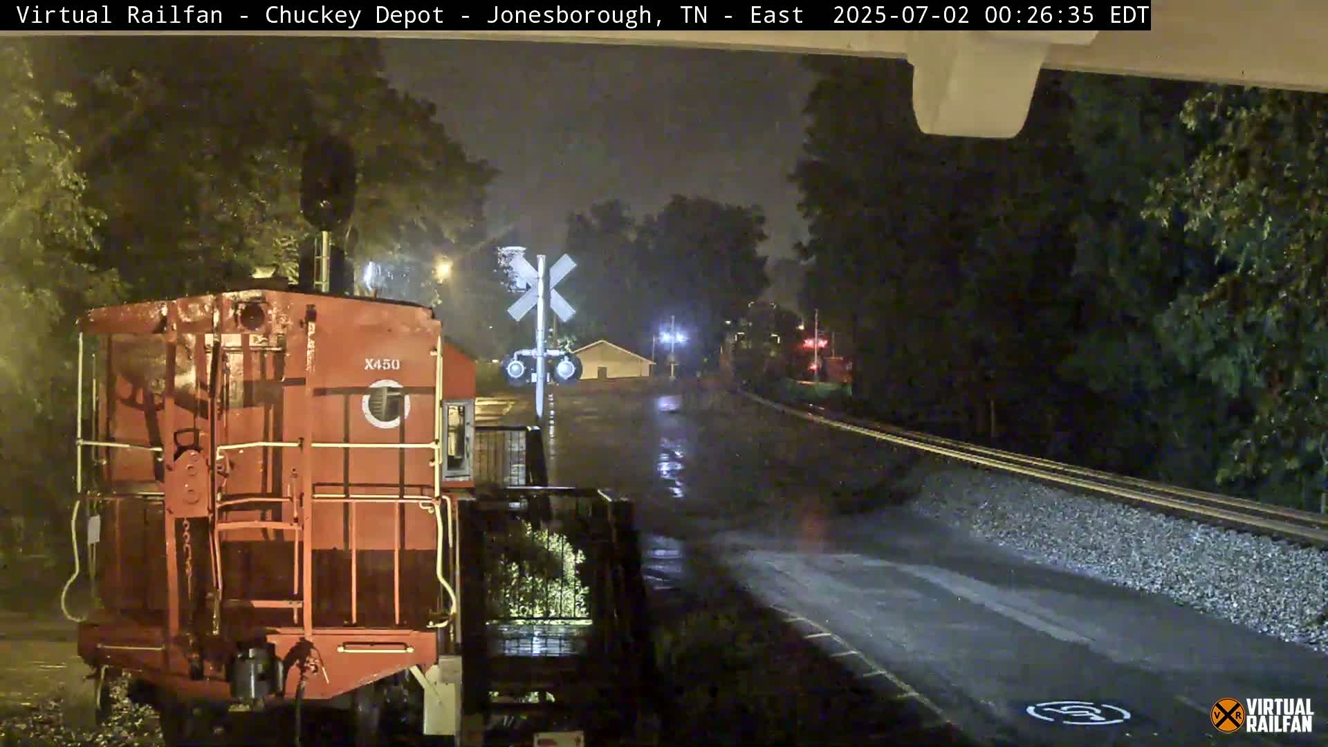 Jonesborough, Chuckey Railroad Depot Museum Railroad Crossing Live Cam - Jonesborough, Washington Tennessee, USA