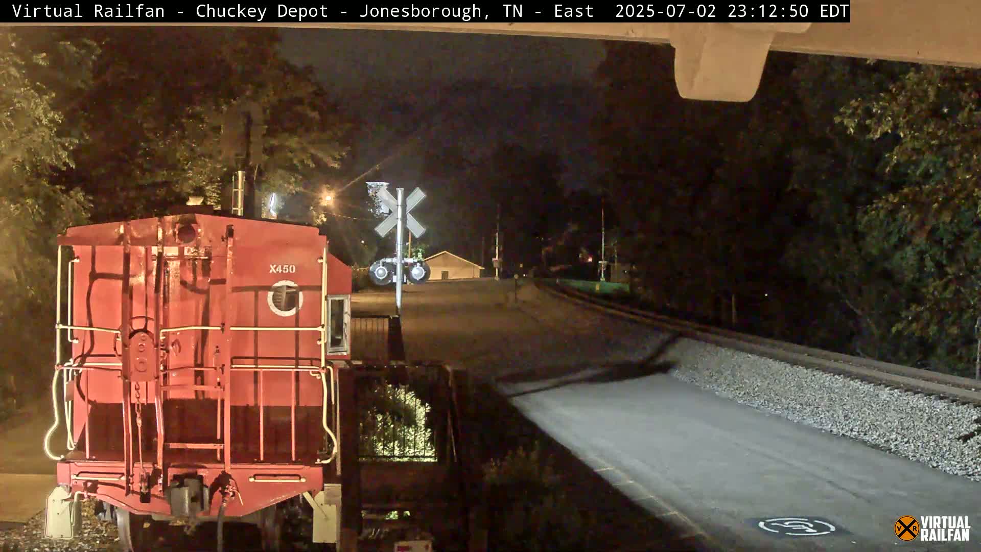 Jonesborough, Chuckey Railroad Depot Museum Railroad Crossing Live Cam - Jonesborough, Washington Tennessee, USA