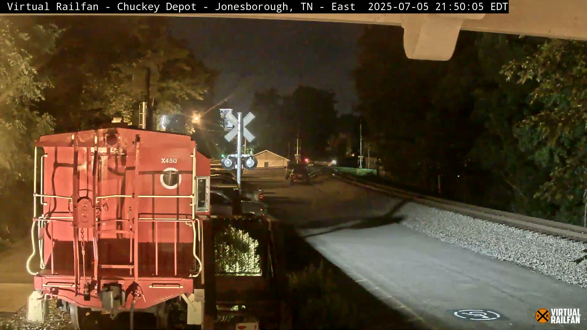 Jonesborough, Chuckey Railroad Depot Museum Railroad Crossing Live Cam - Jonesborough, Washington Tennessee, USA
