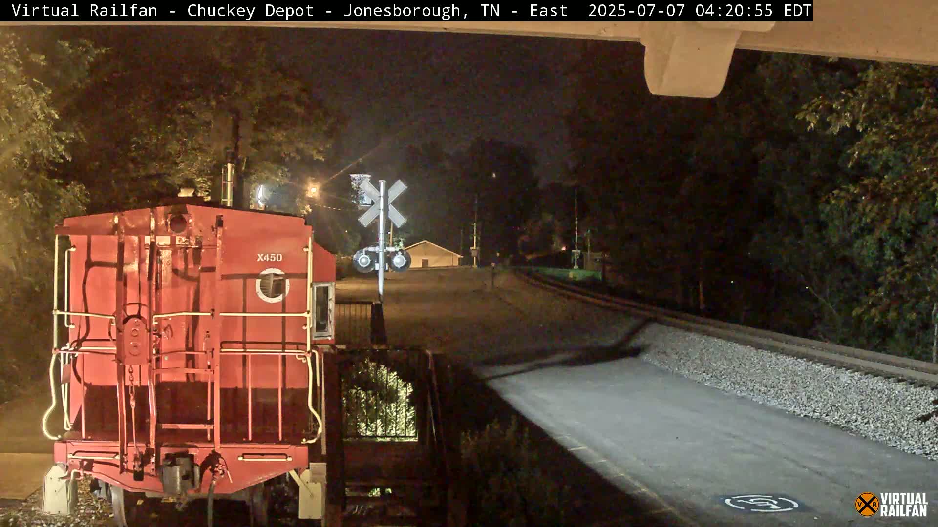 Jonesborough, Chuckey Railroad Depot Museum Railroad Crossing Live Cam - Jonesborough, Washington Tennessee, USA