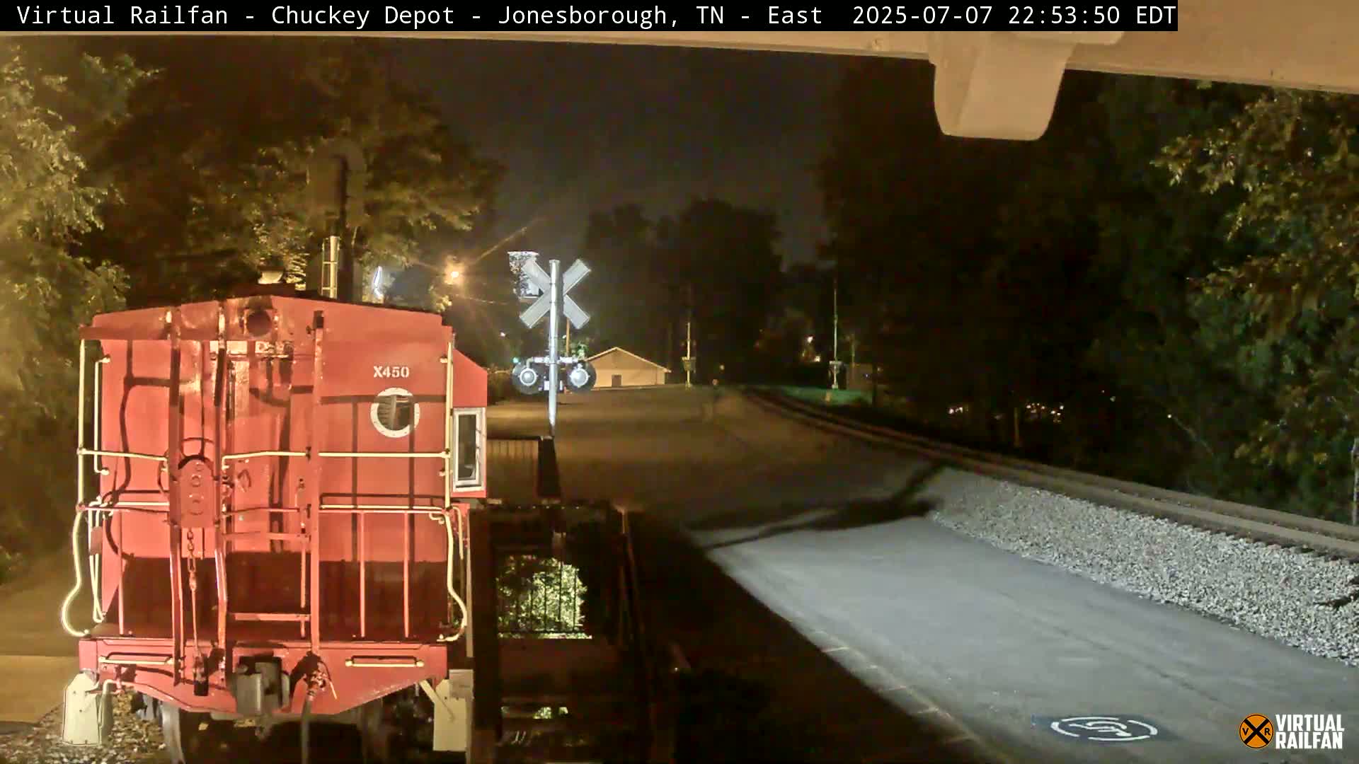 Jonesborough, Chuckey Railroad Depot Museum Railroad Crossing Live Cam - Jonesborough, Washington Tennessee, USA