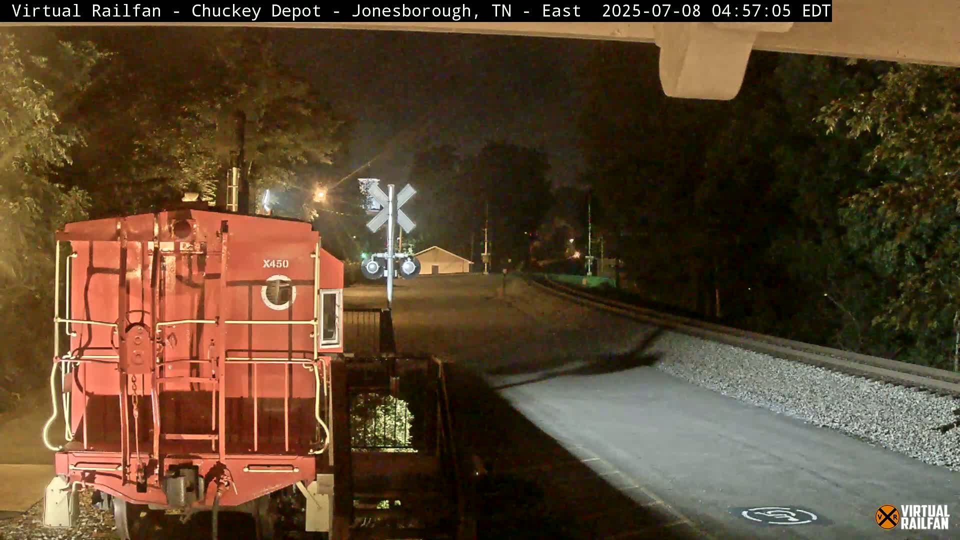 Jonesborough, Chuckey Railroad Depot Museum Railroad Crossing Live Cam - Jonesborough, Washington Tennessee, USA